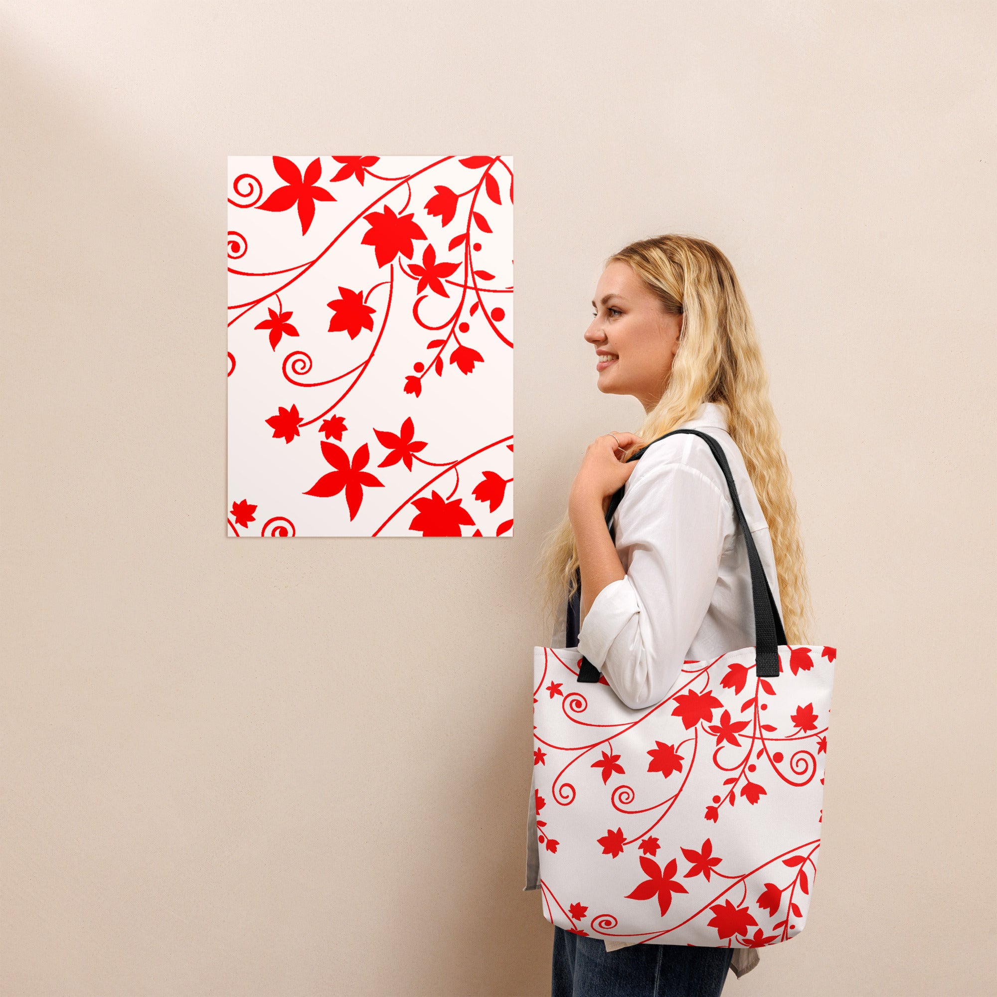 Tote bag Floral Swirls II