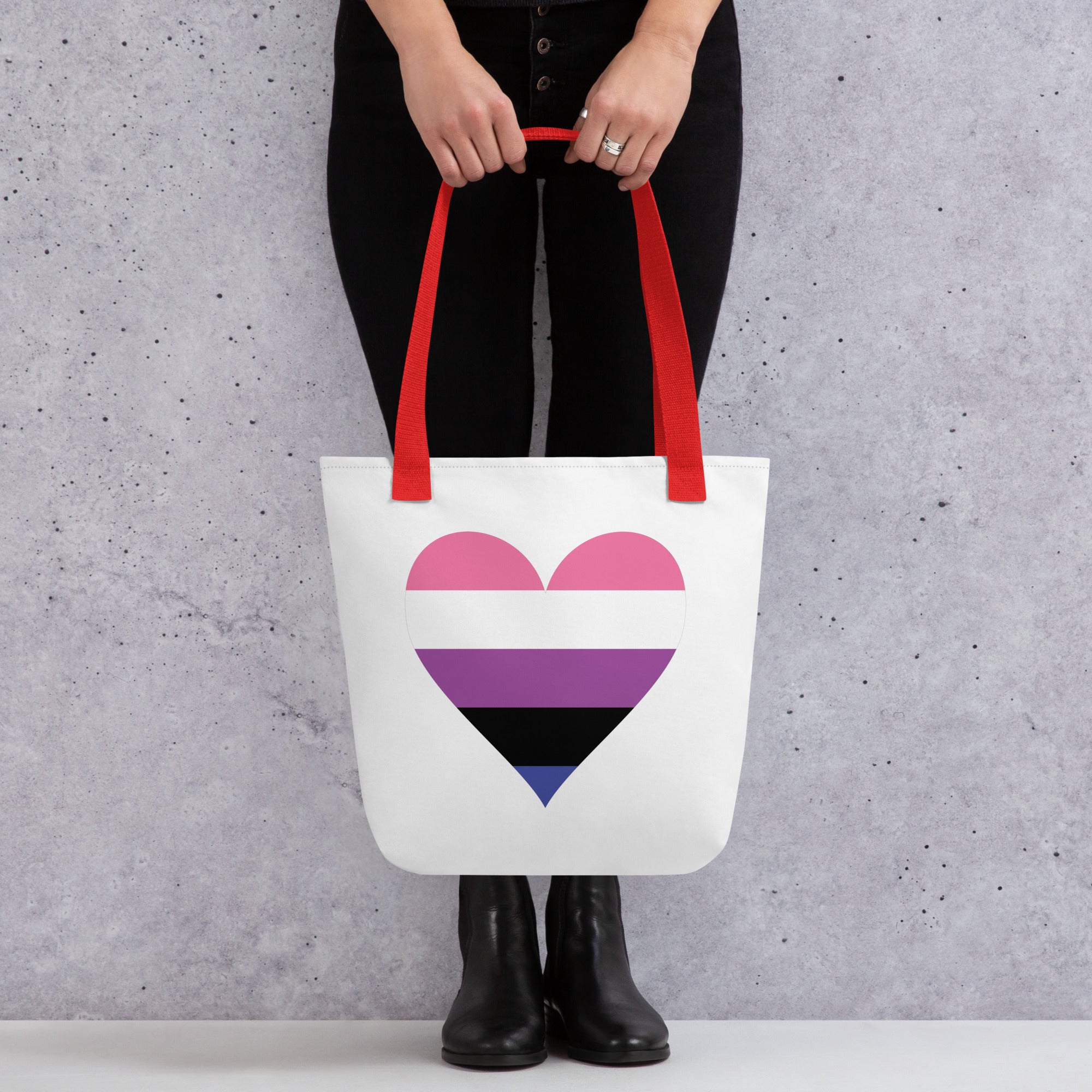 Tote bag Genderfluid Heart
