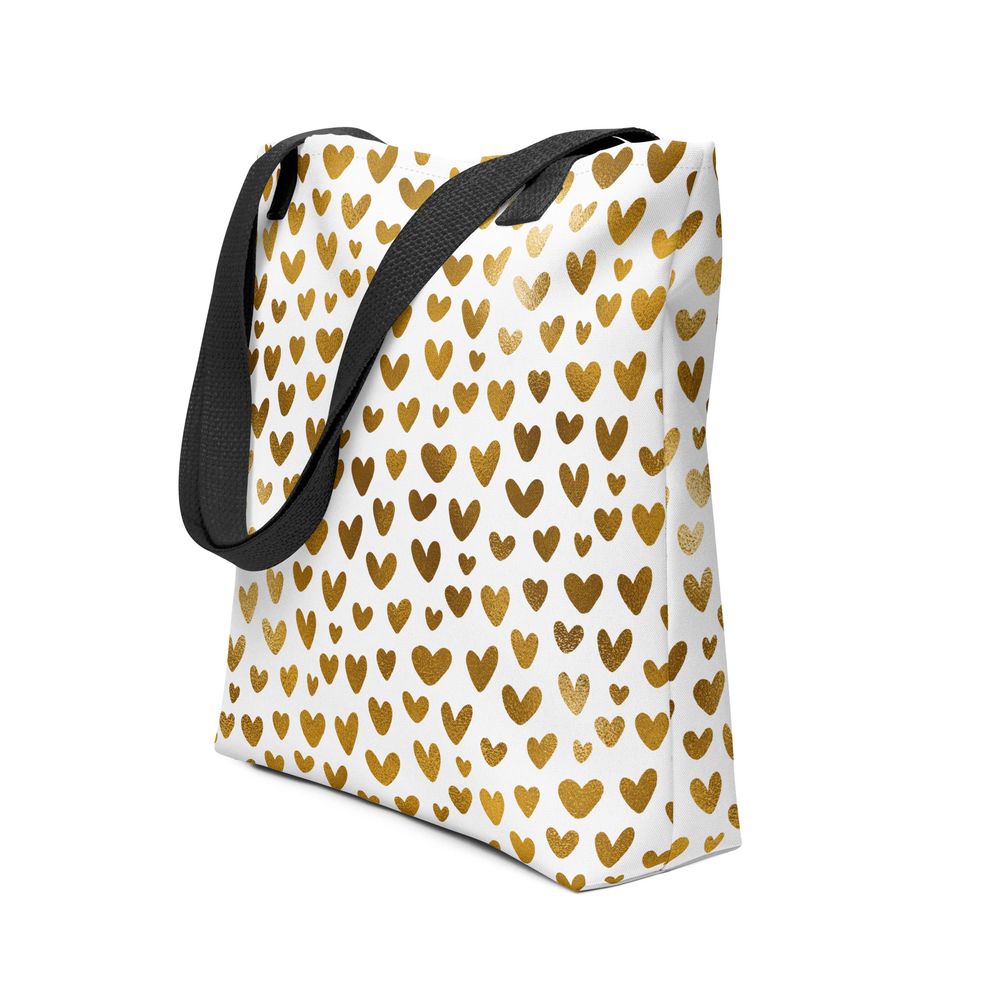 Tote bag Hearts White