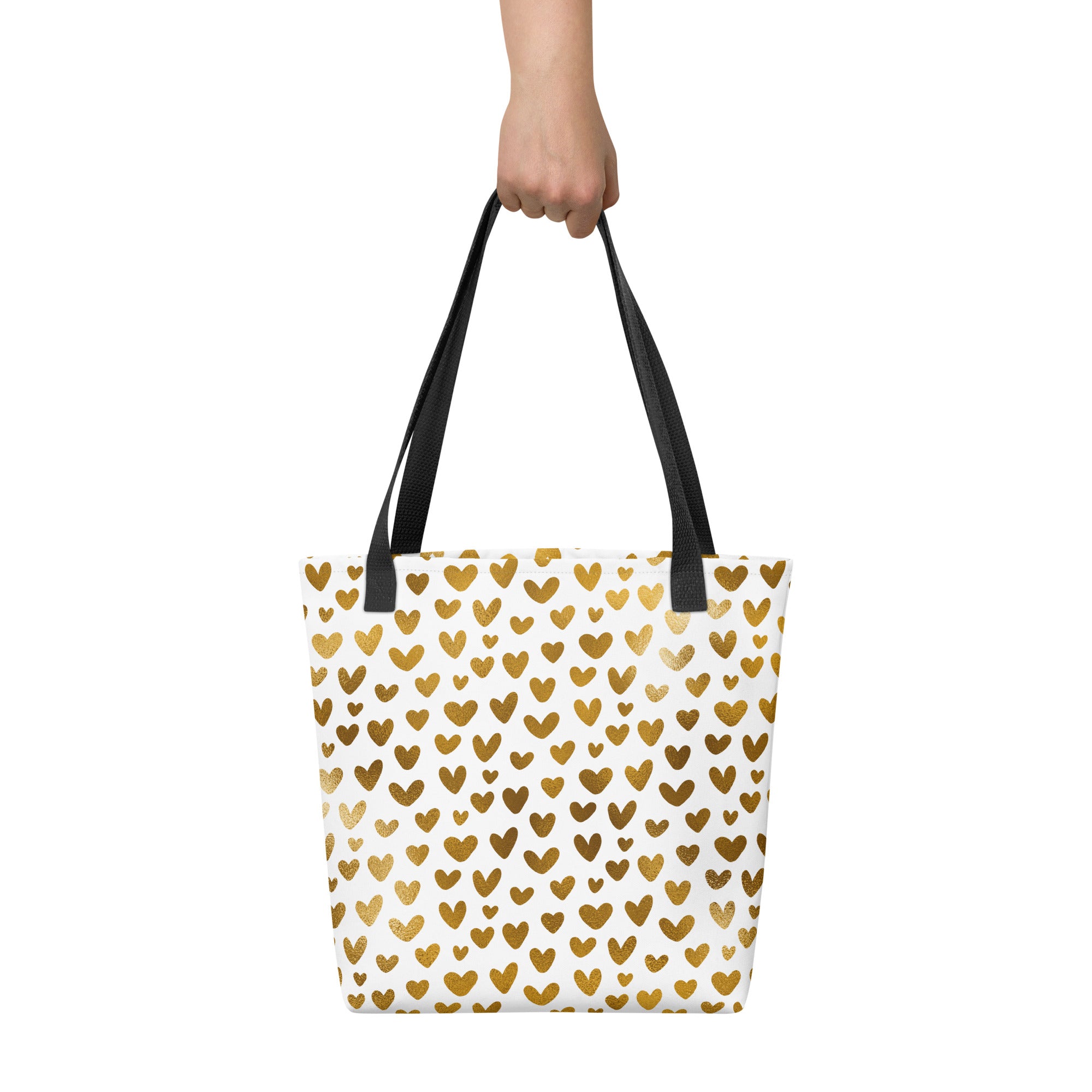 Tote bag Hearts White