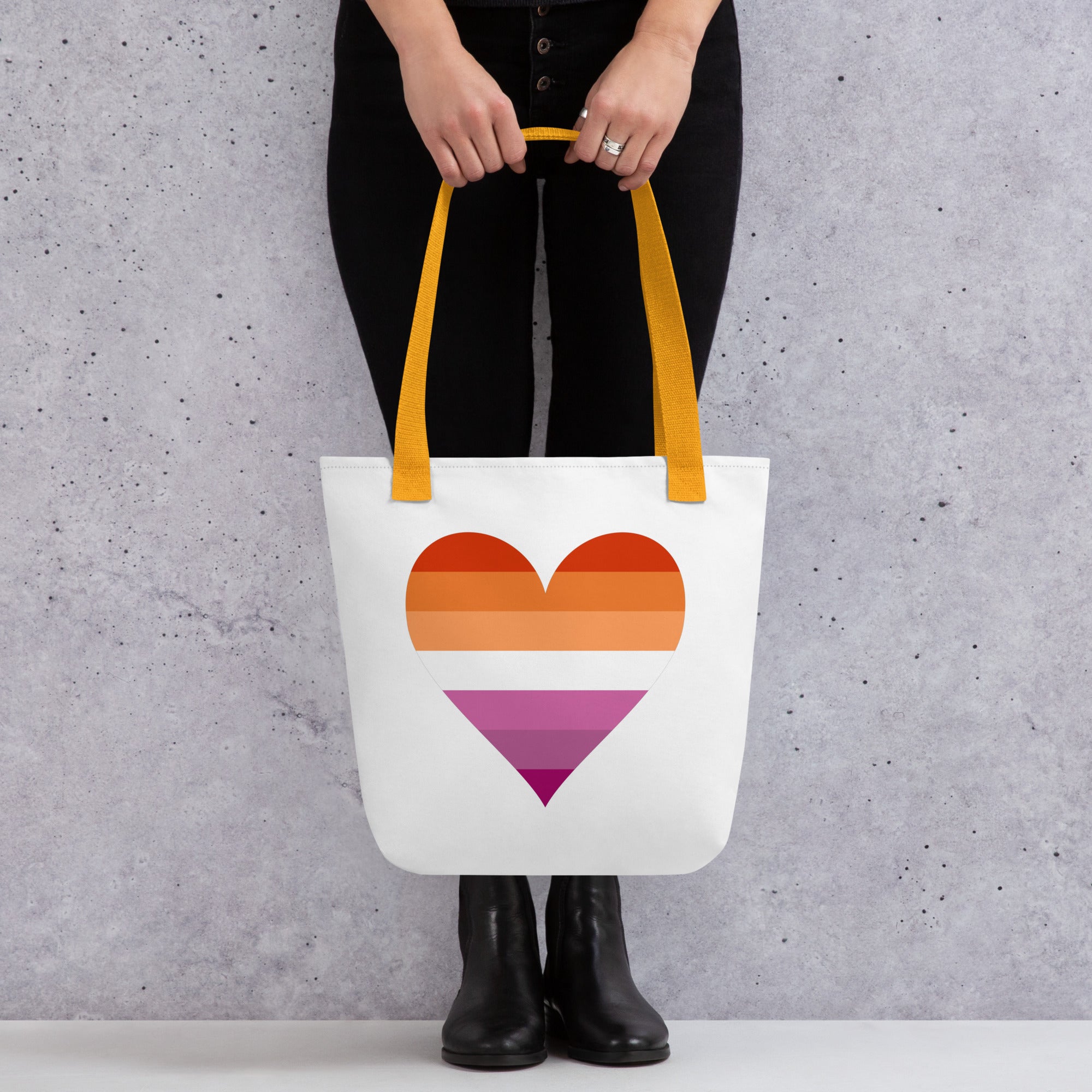 Tote bag Lesbian Heart