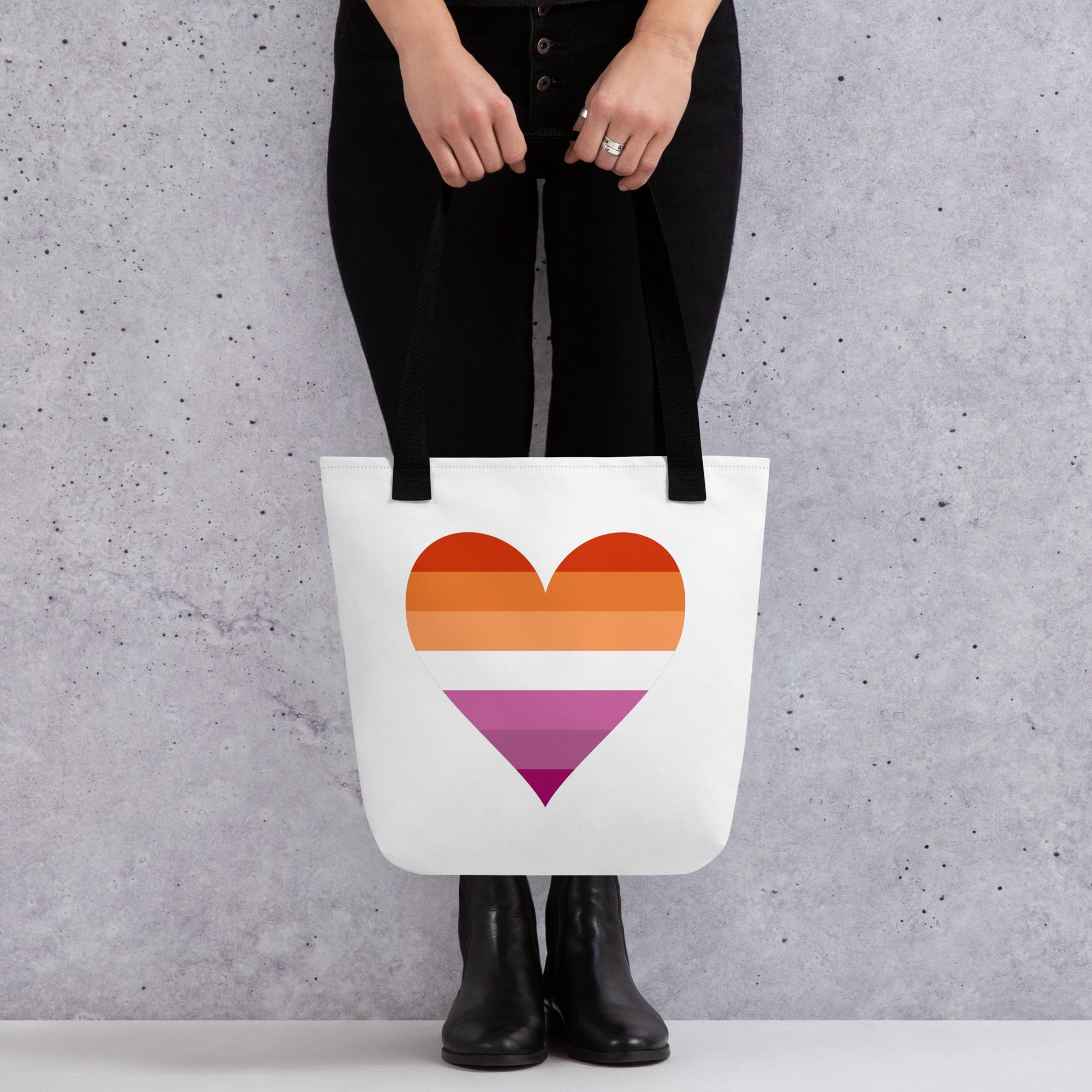 Tote bag Lesbian Heart