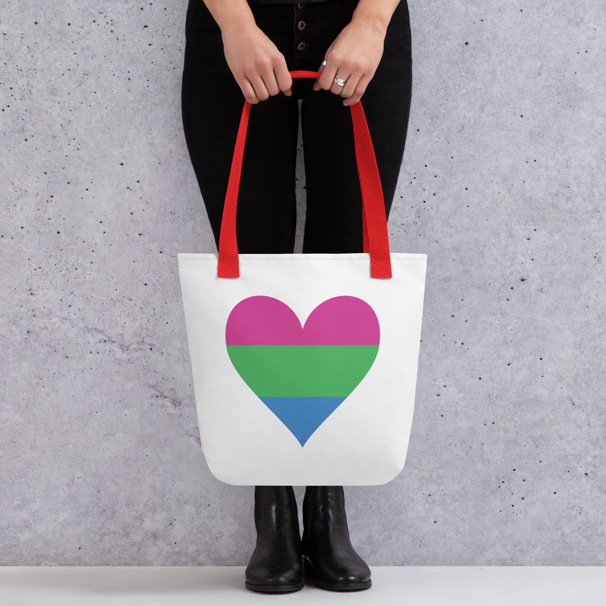 Tote bag Polysexual Heart