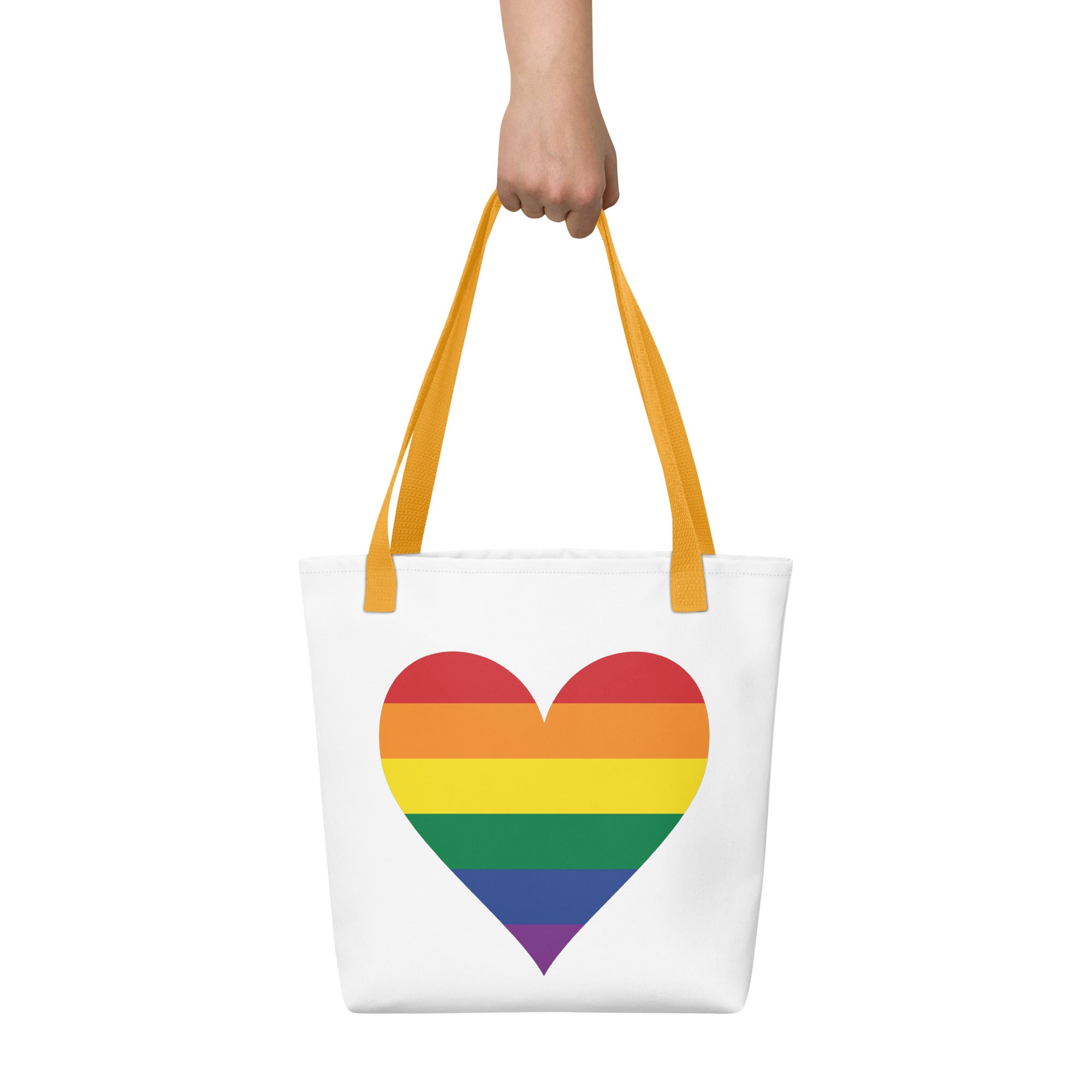 Tote bag Pride Rainbow Heart