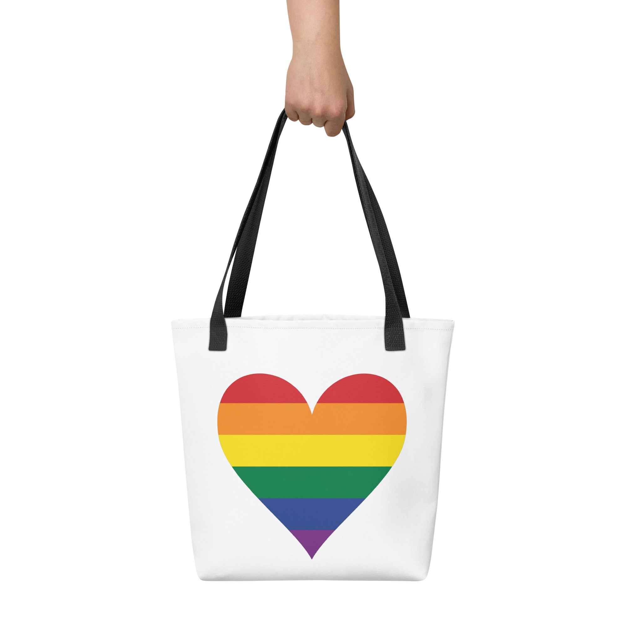 Tote bag Pride Rainbow Heart