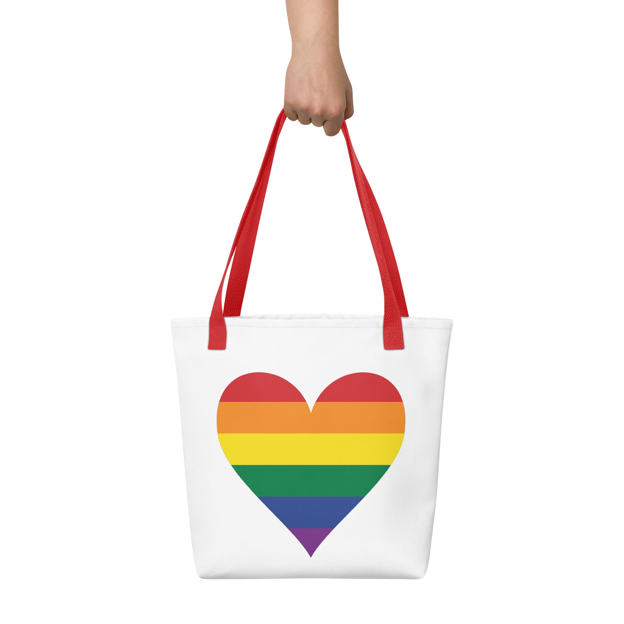 Tote bag Pride Rainbow Heart