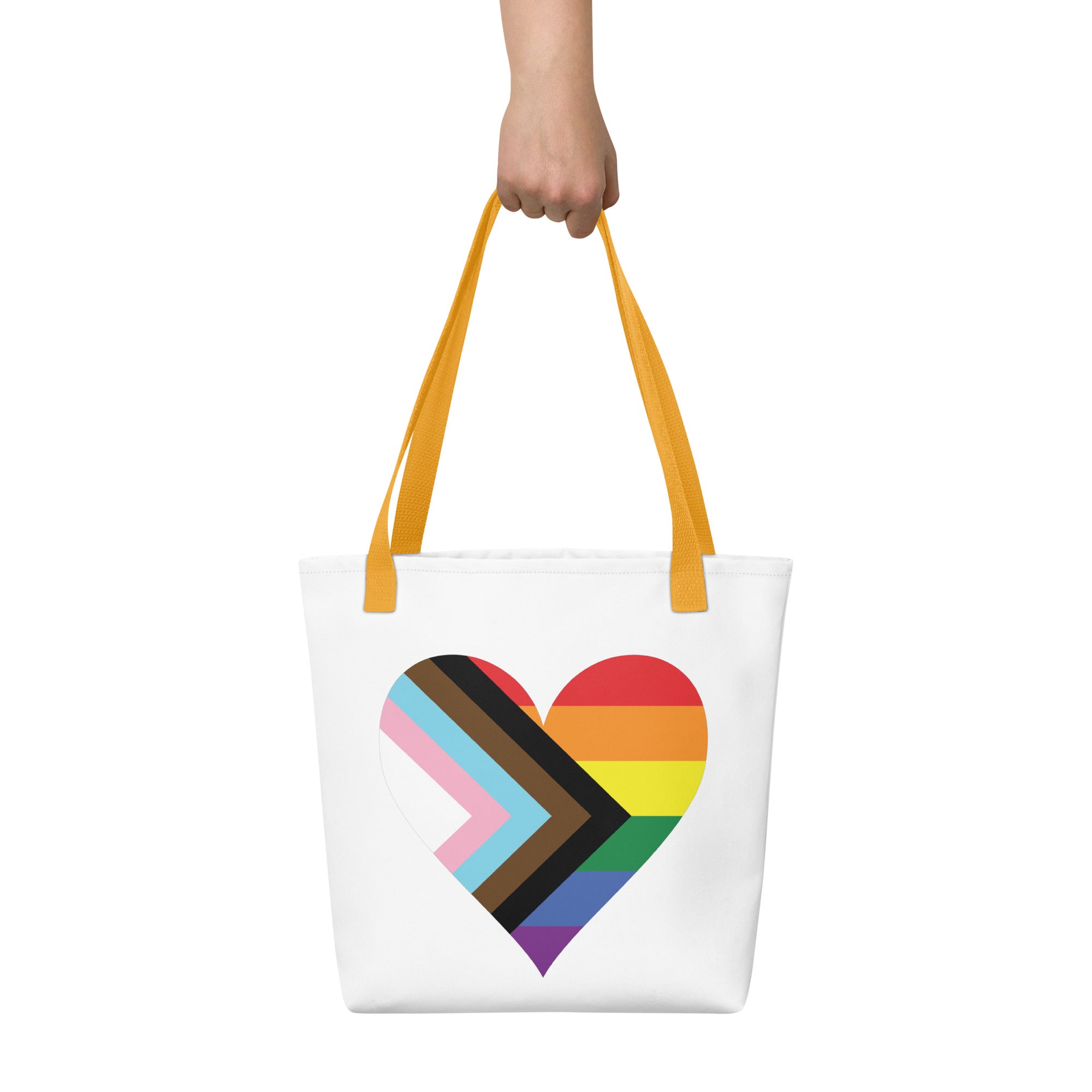 Tote bag Progress Pride Heart