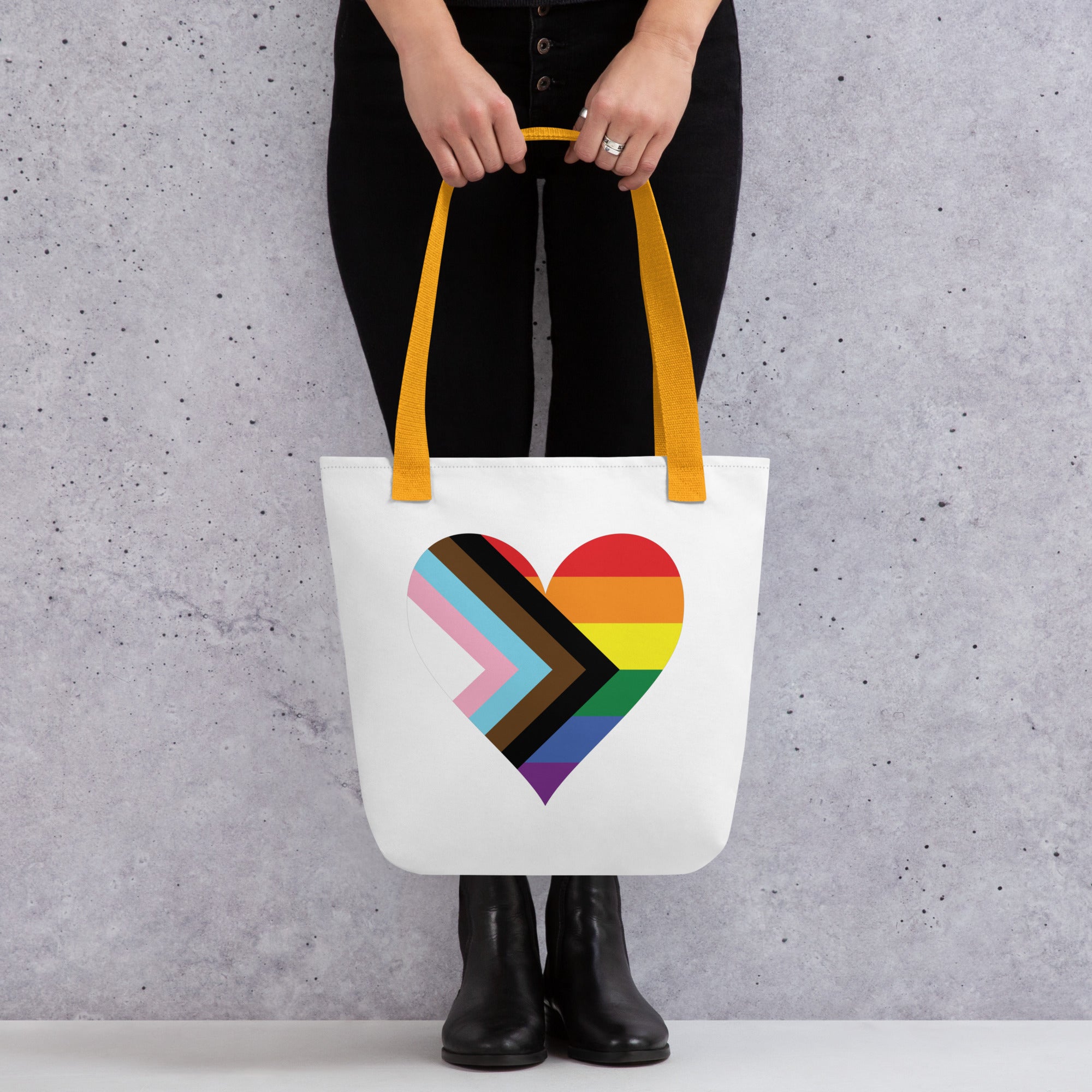 Tote bag Progress Pride Heart