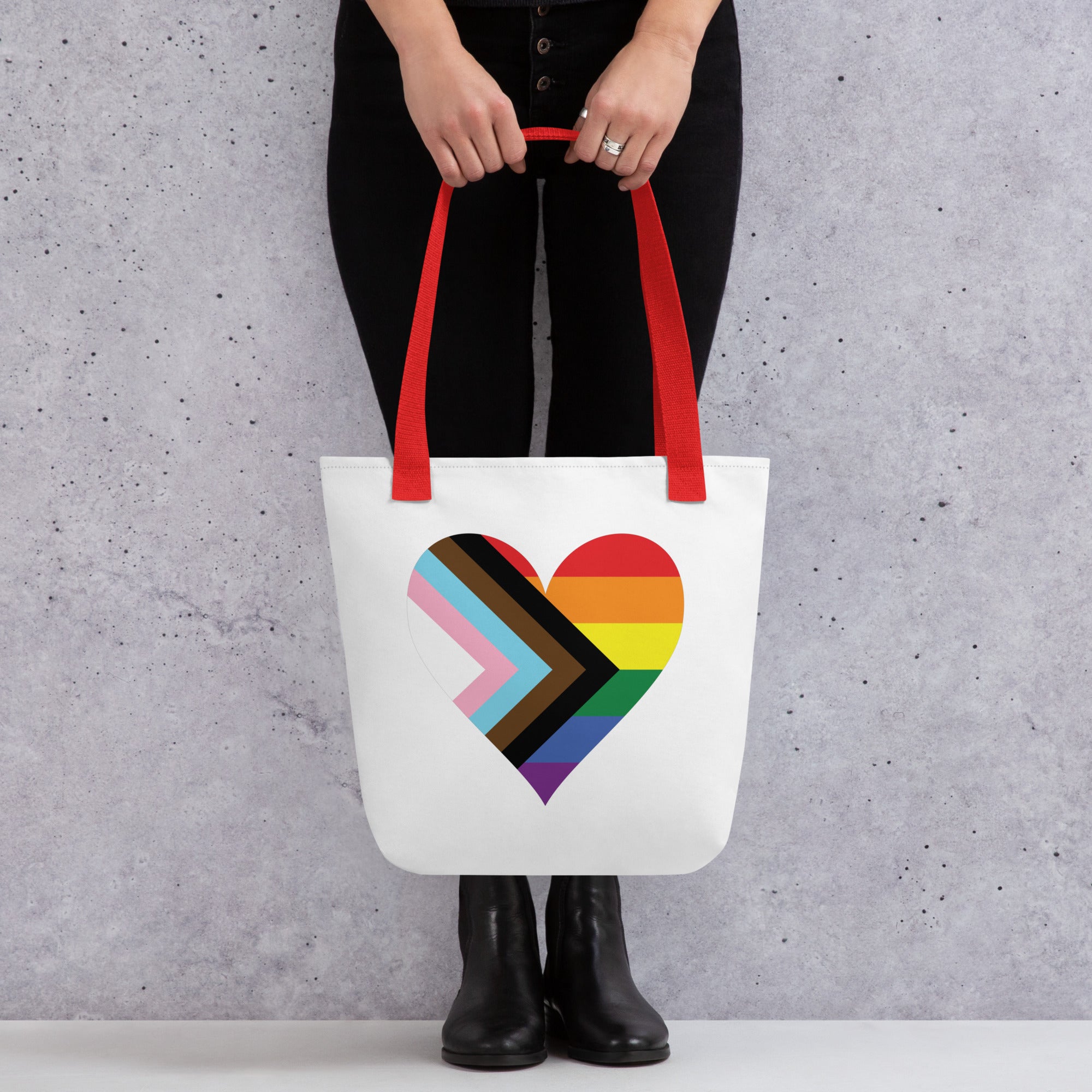 Tote bag Progress Pride Heart
