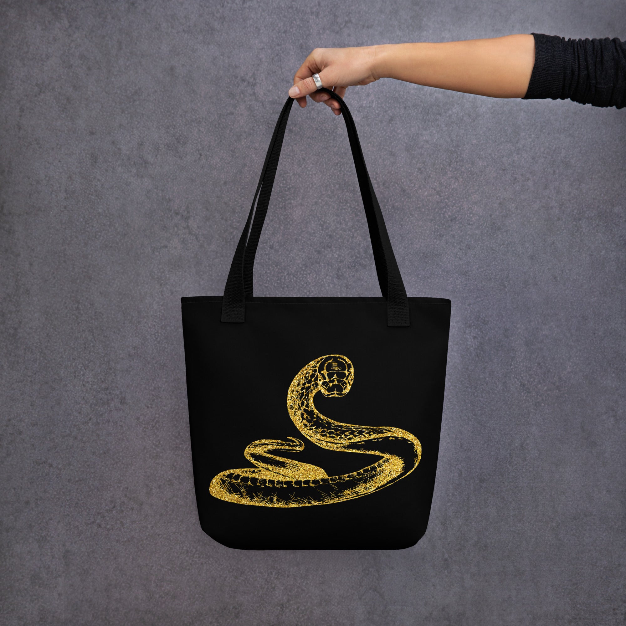 Tote bag Snake Black