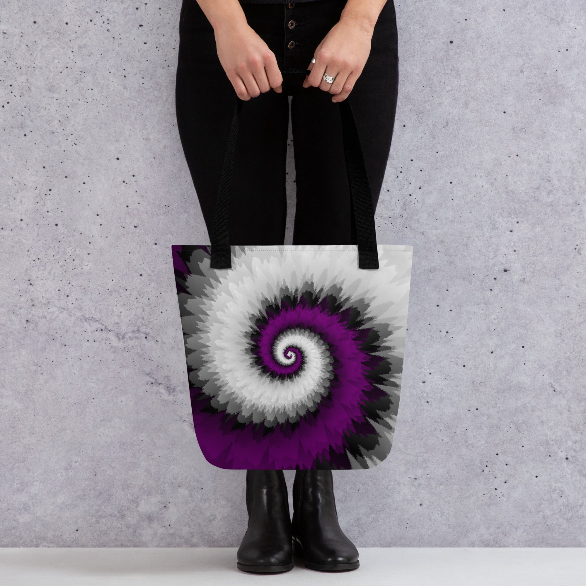 Tote bag Tie Dye Spiral Asexual