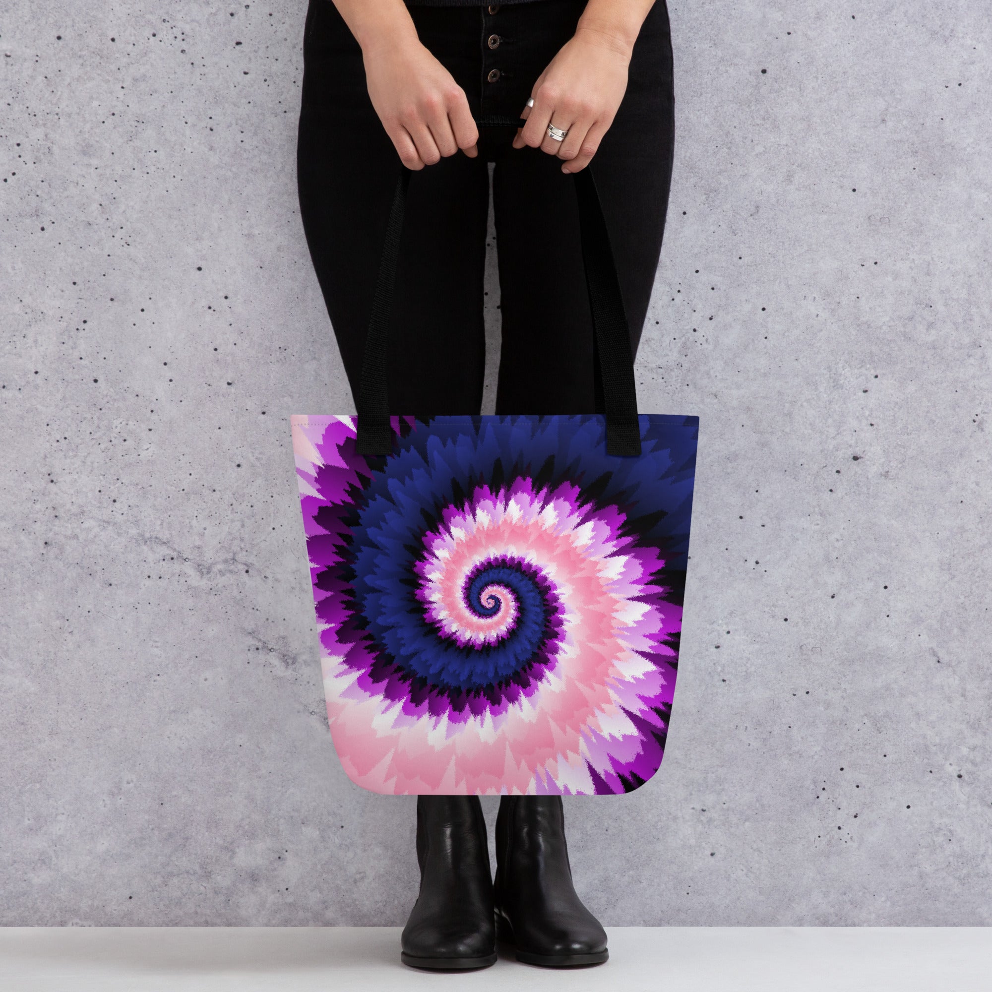 Tote bag Tie Dye Spiral Genderfluid