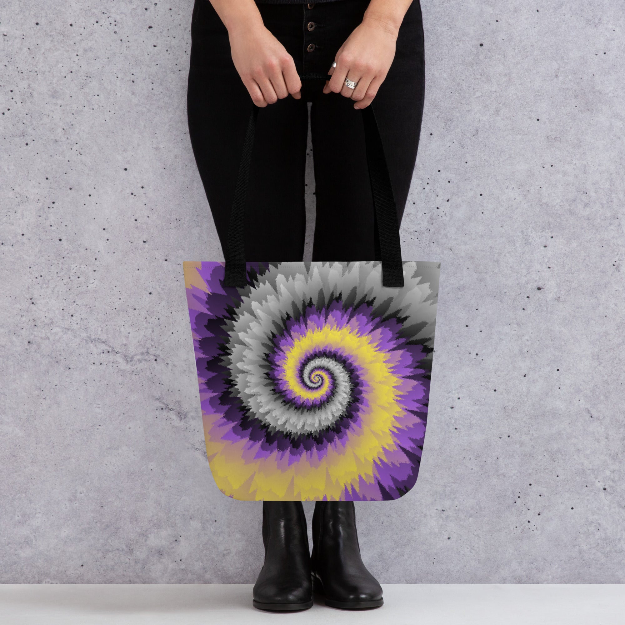 Tote bag Tie Dye Spiral Nonbinary