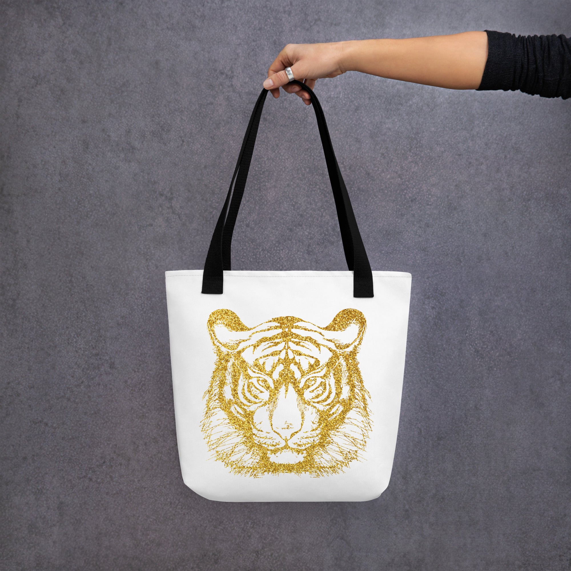 Tote bag Tiger White
