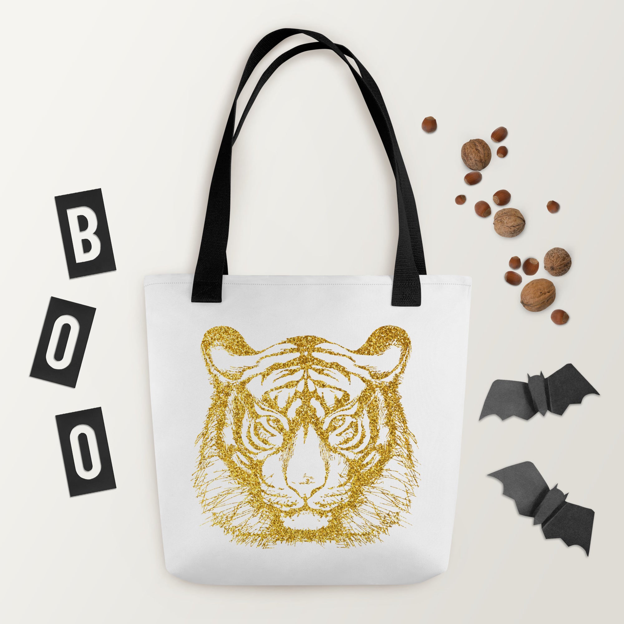 Tote bag Tiger White