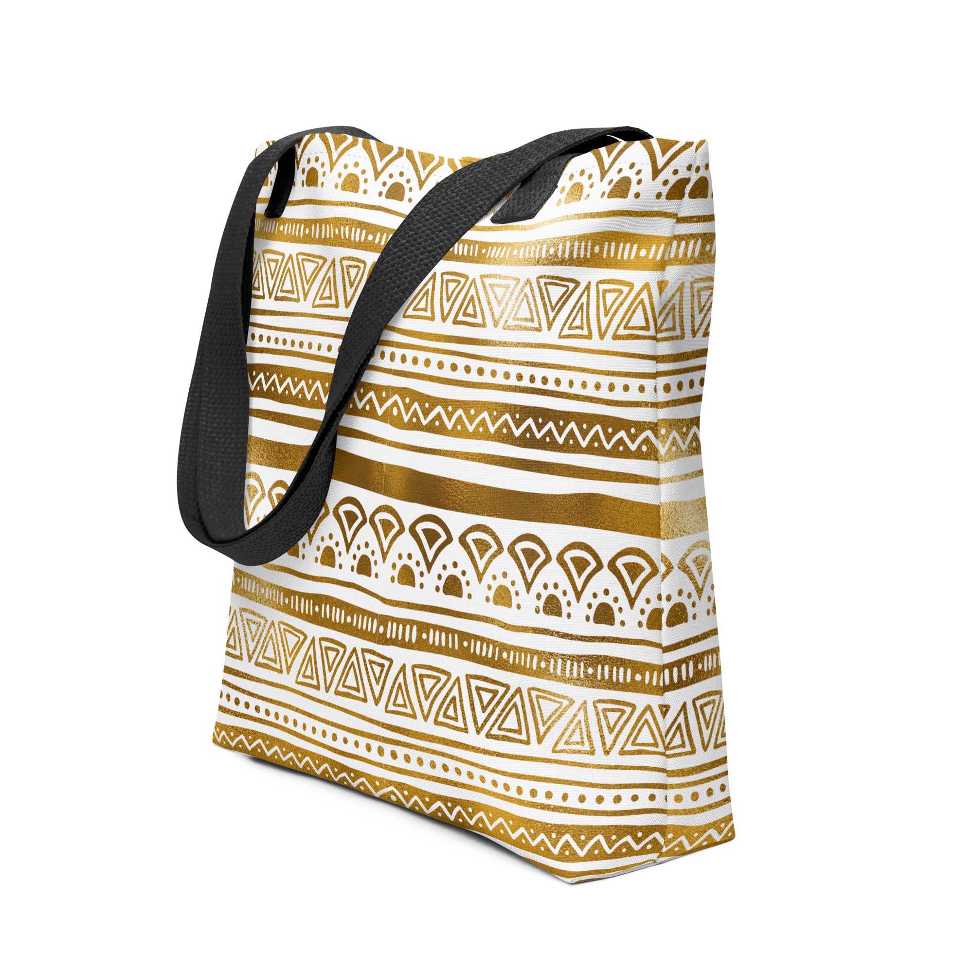 Tote bag Tribal Patterns White