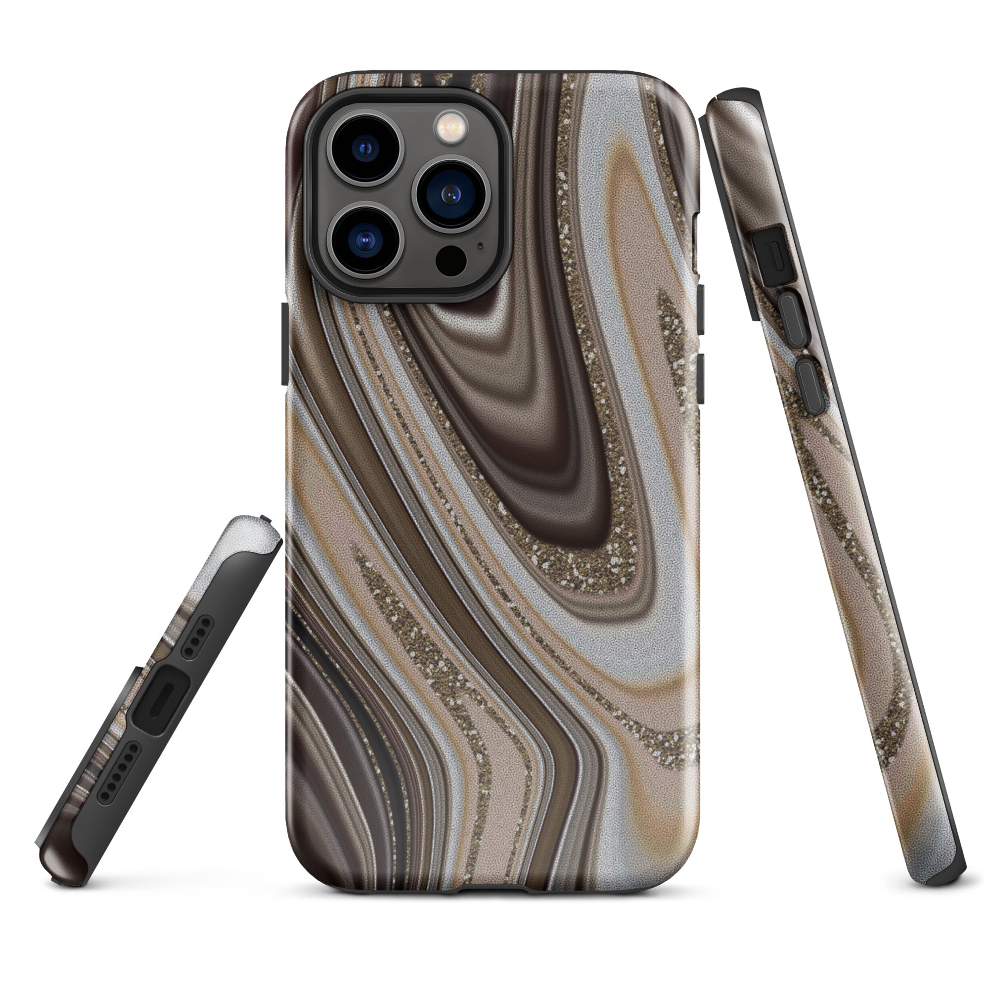 Tough Case for iPhone® Abstract leather