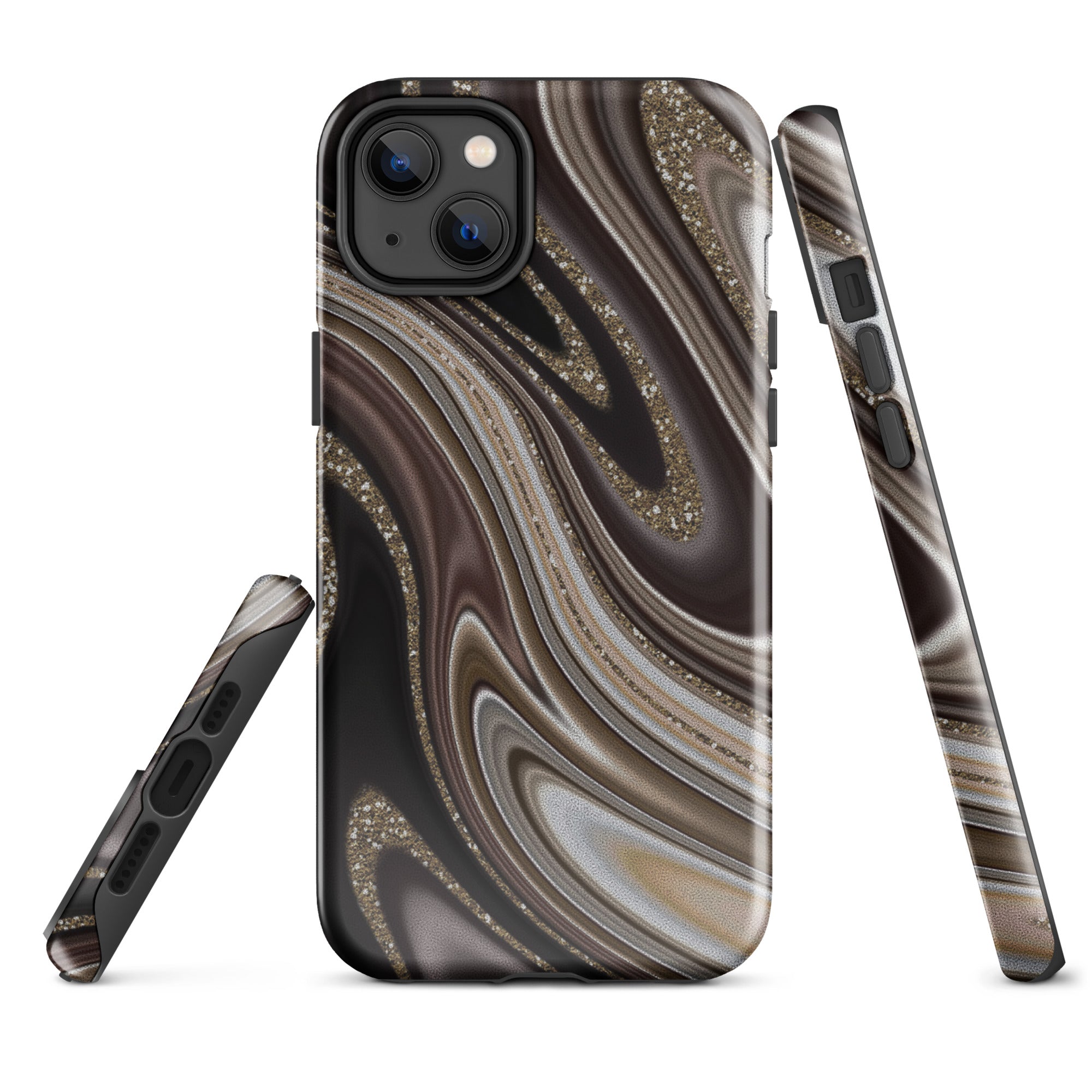 Tough Case for iPhone® Abstract leather