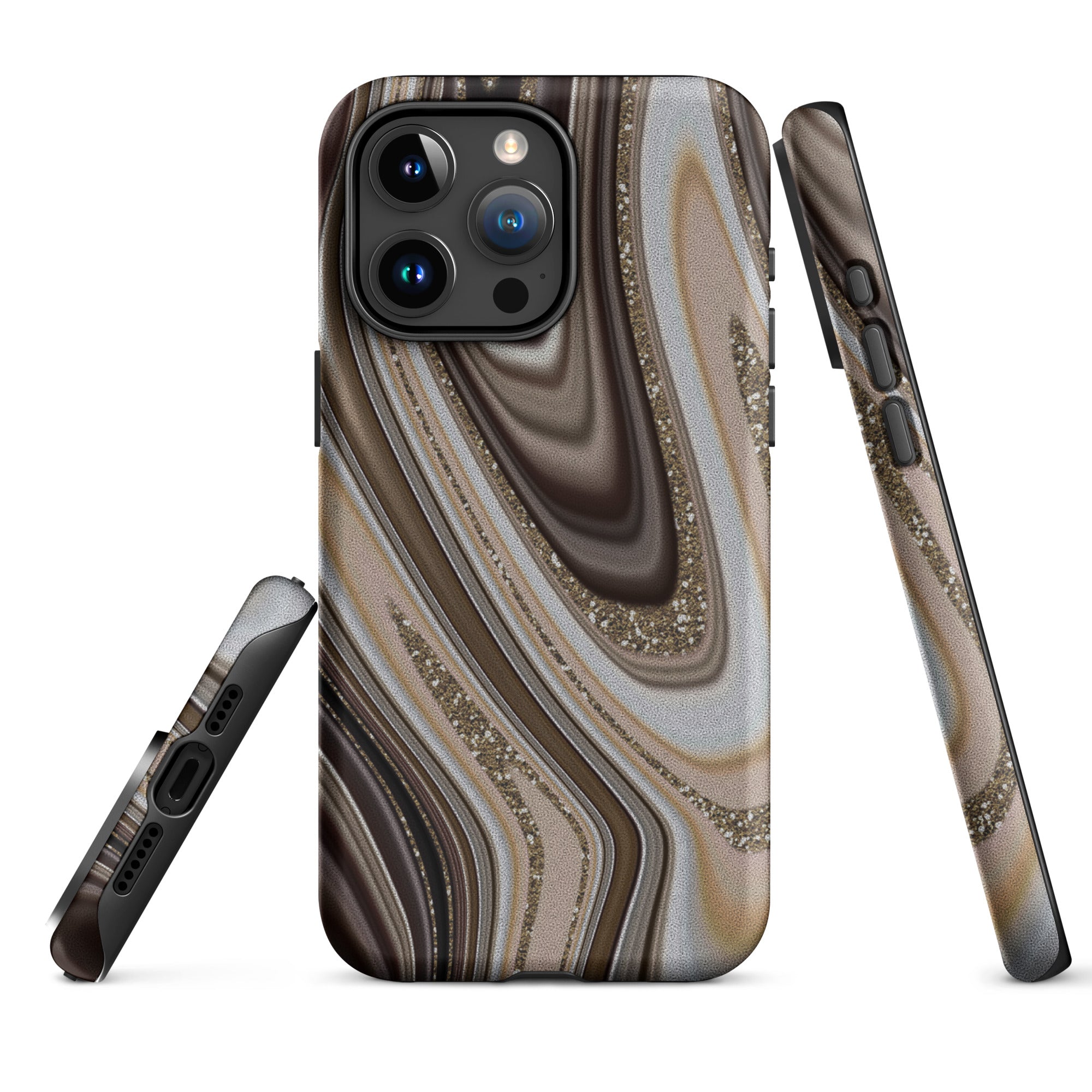 Tough Case for iPhone® Abstract leather