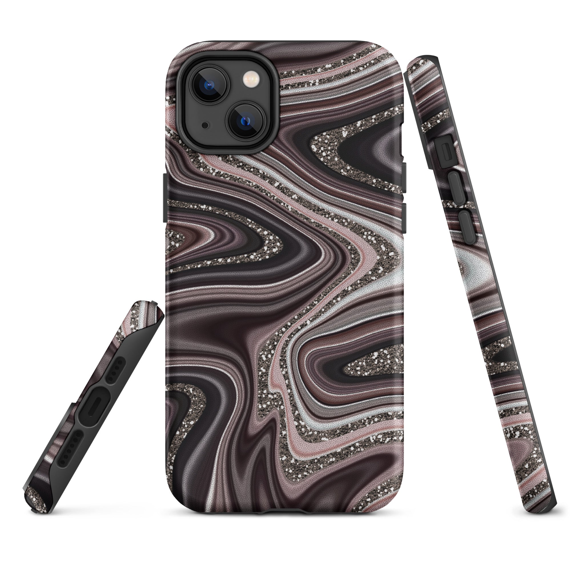 Tough Case for iPhone® Abstract Leather