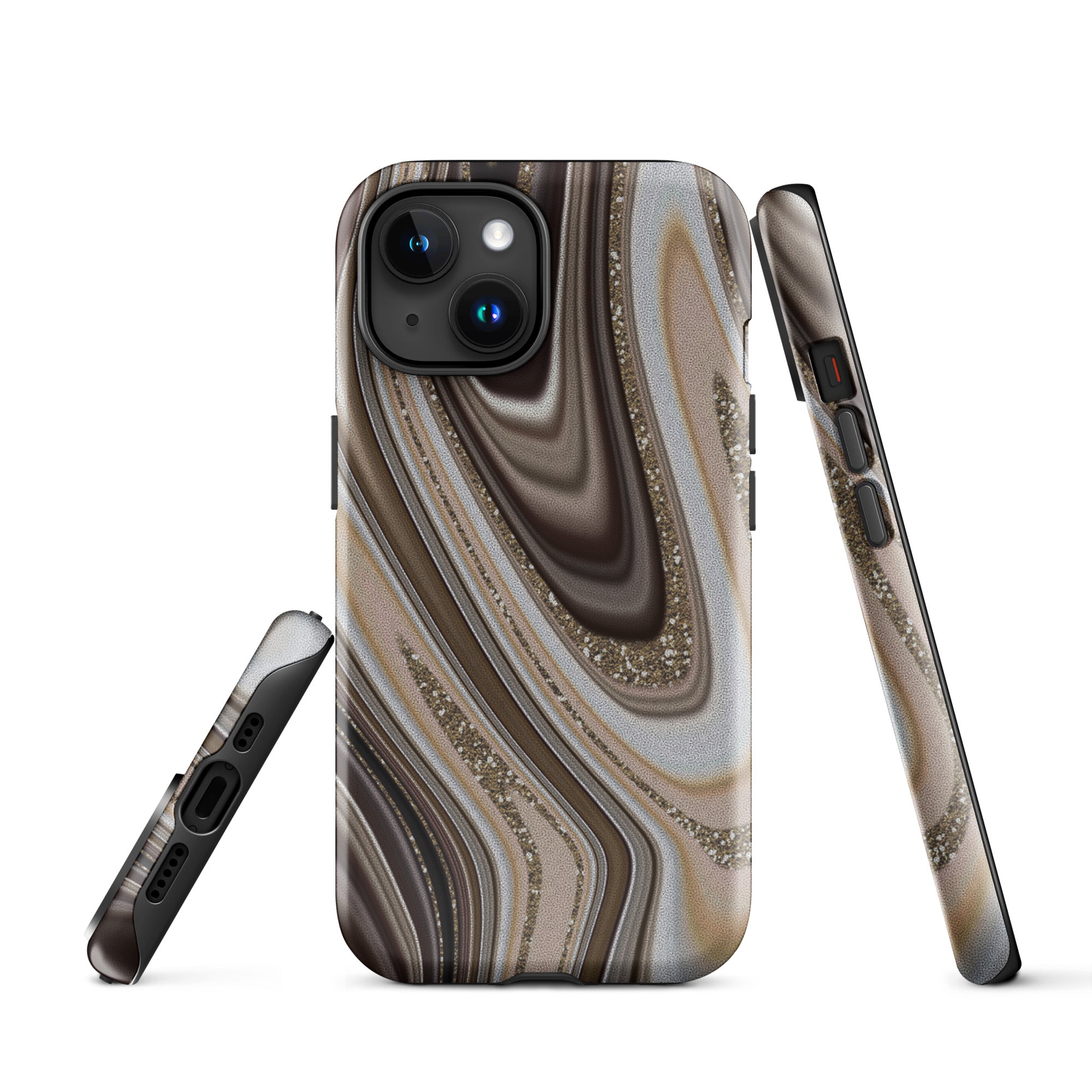 Tough Case for iPhone® Abstract leather