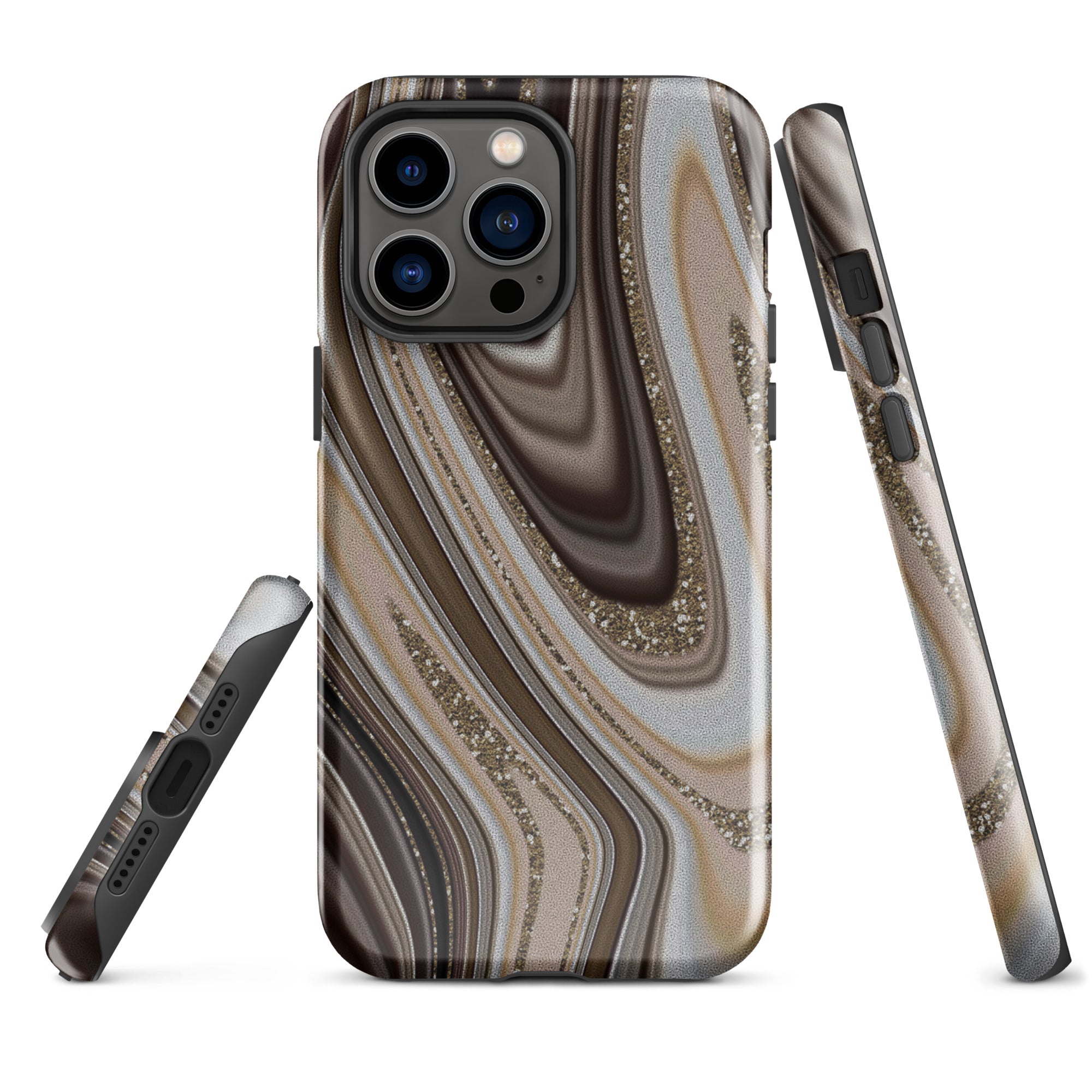 Tough Case for iPhone® Abstract leather