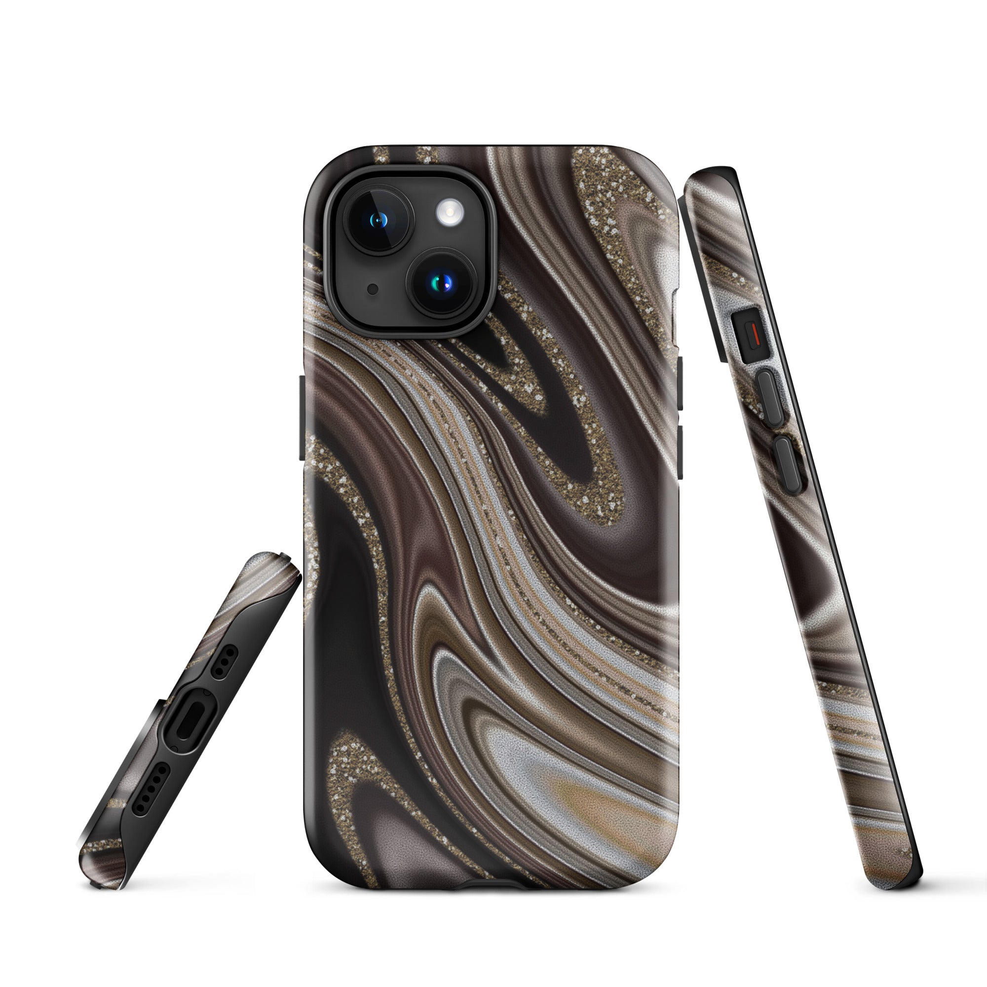 Tough Case for iPhone® Abstract leather