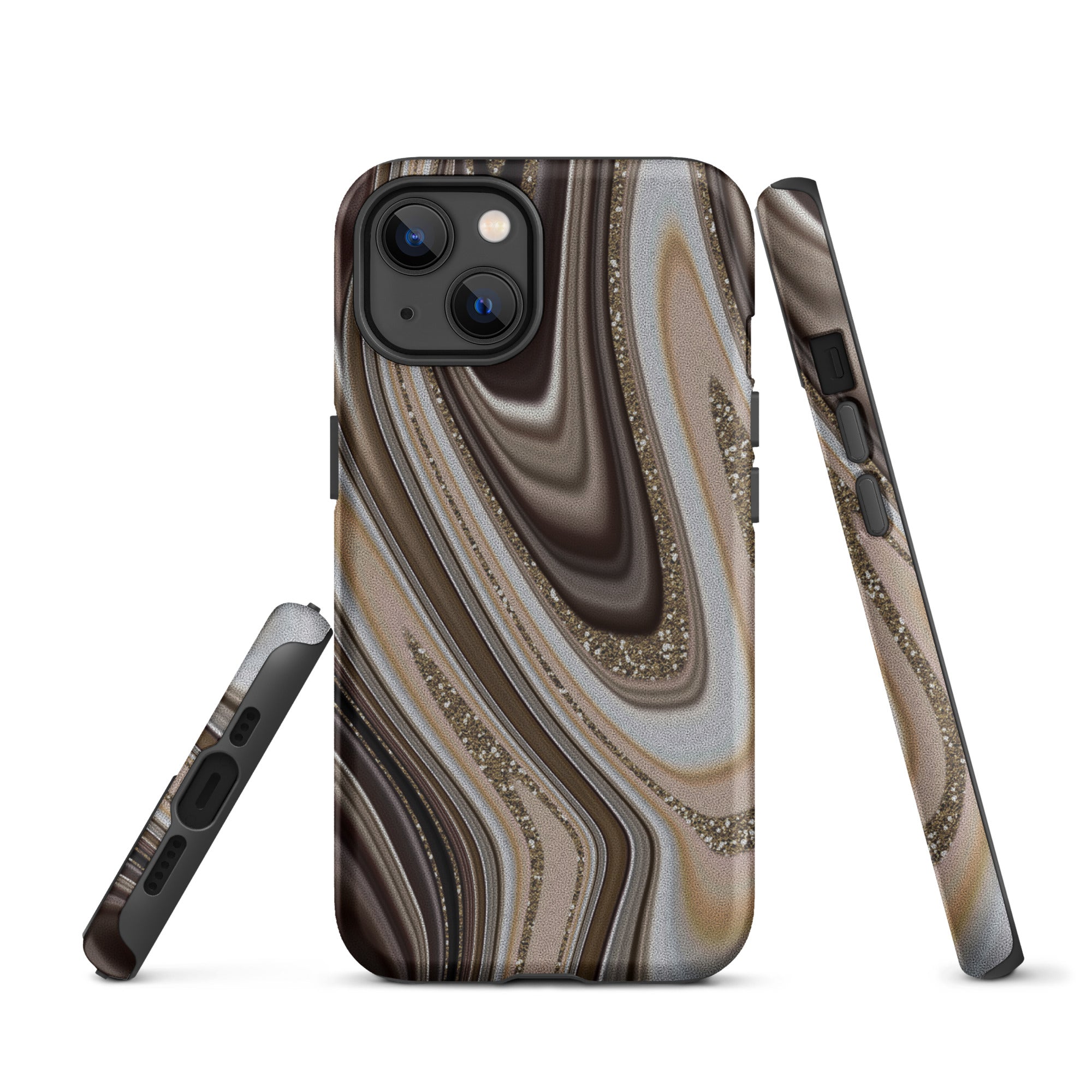 Tough Case for iPhone® Abstract leather