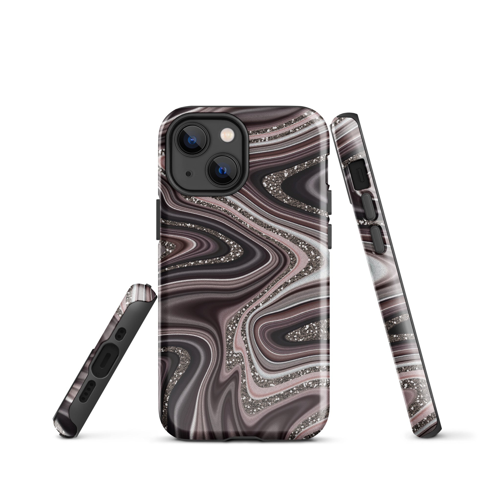 Tough Case for iPhone® Abstract Leather