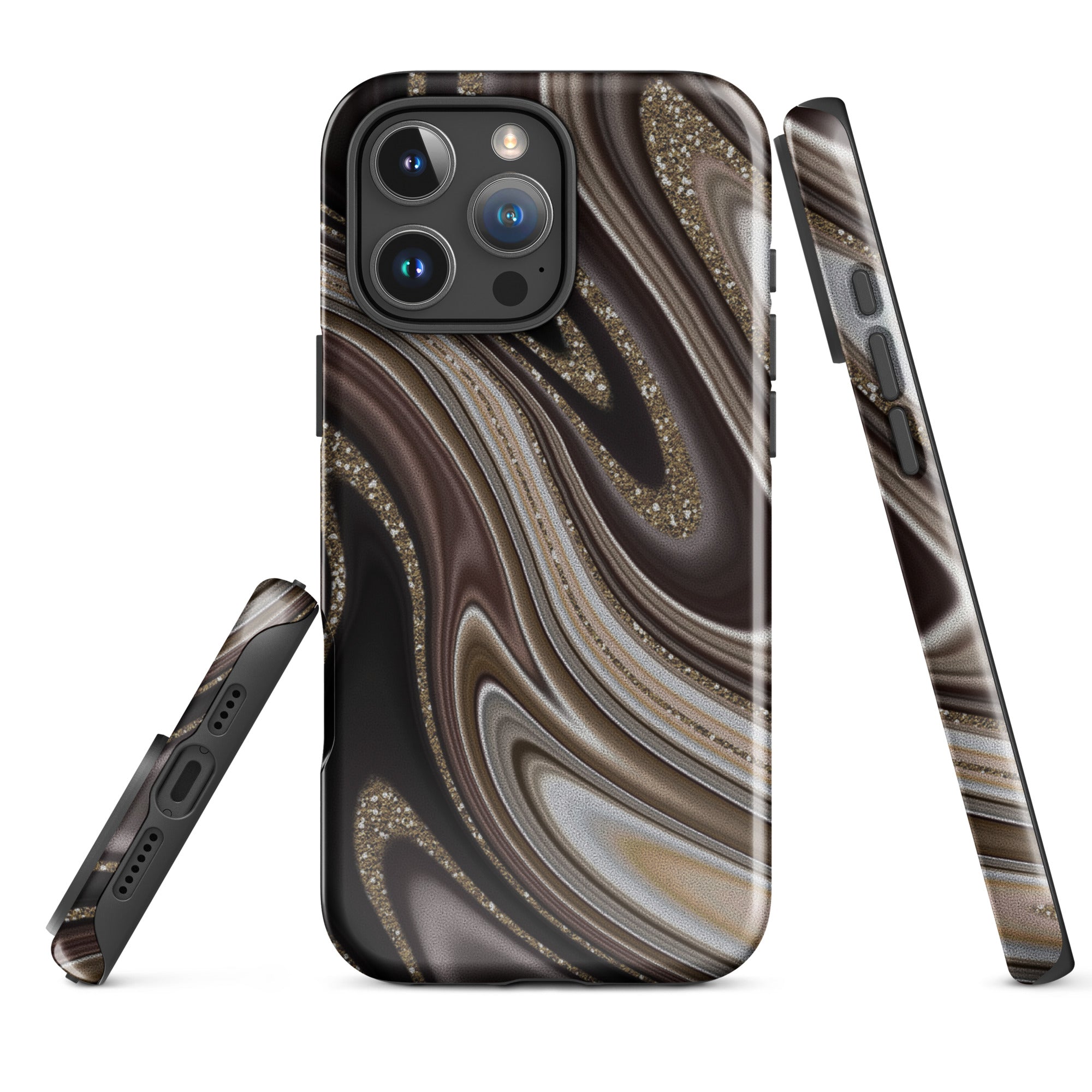 Tough Case for iPhone® Abstract leather