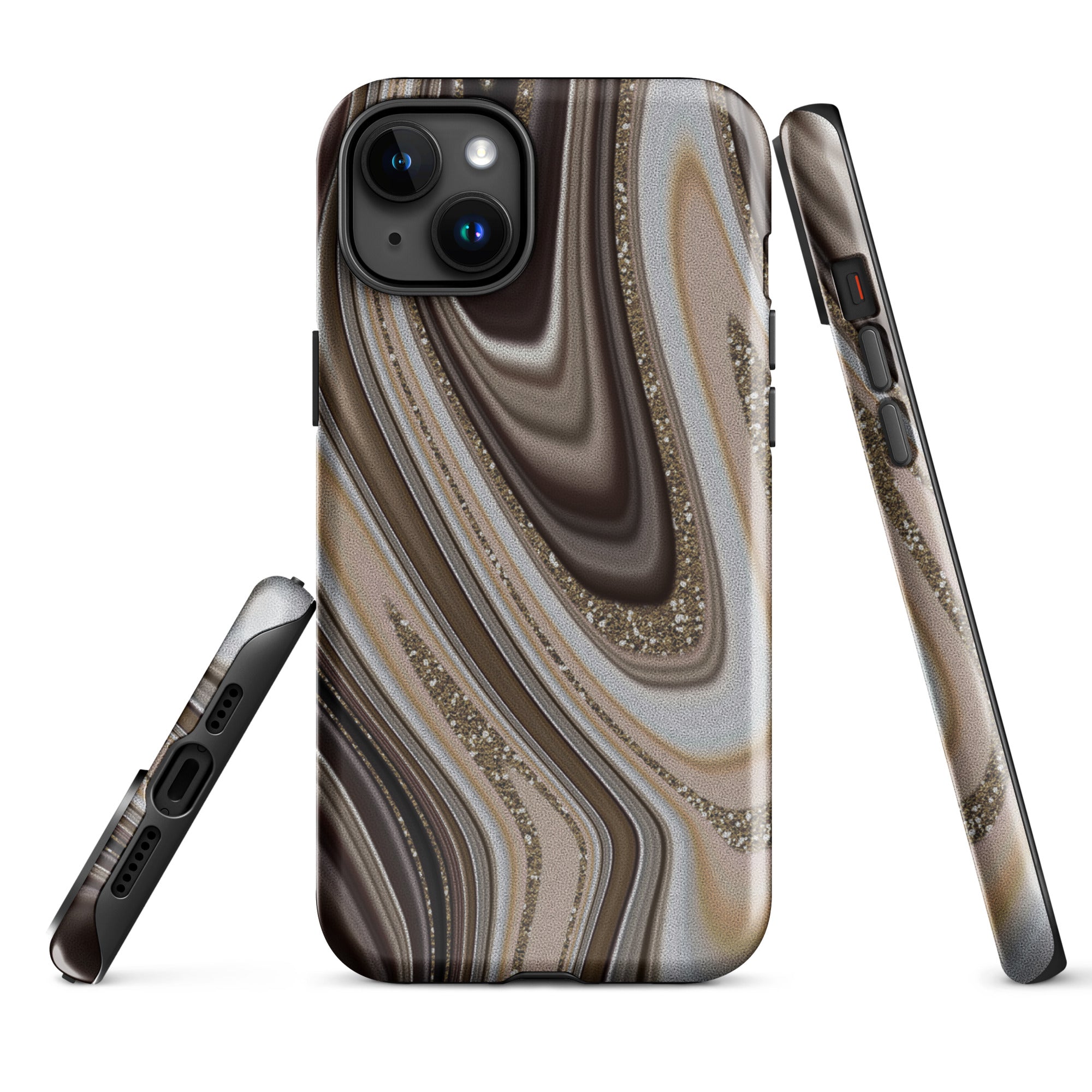 Tough Case for iPhone® Abstract leather