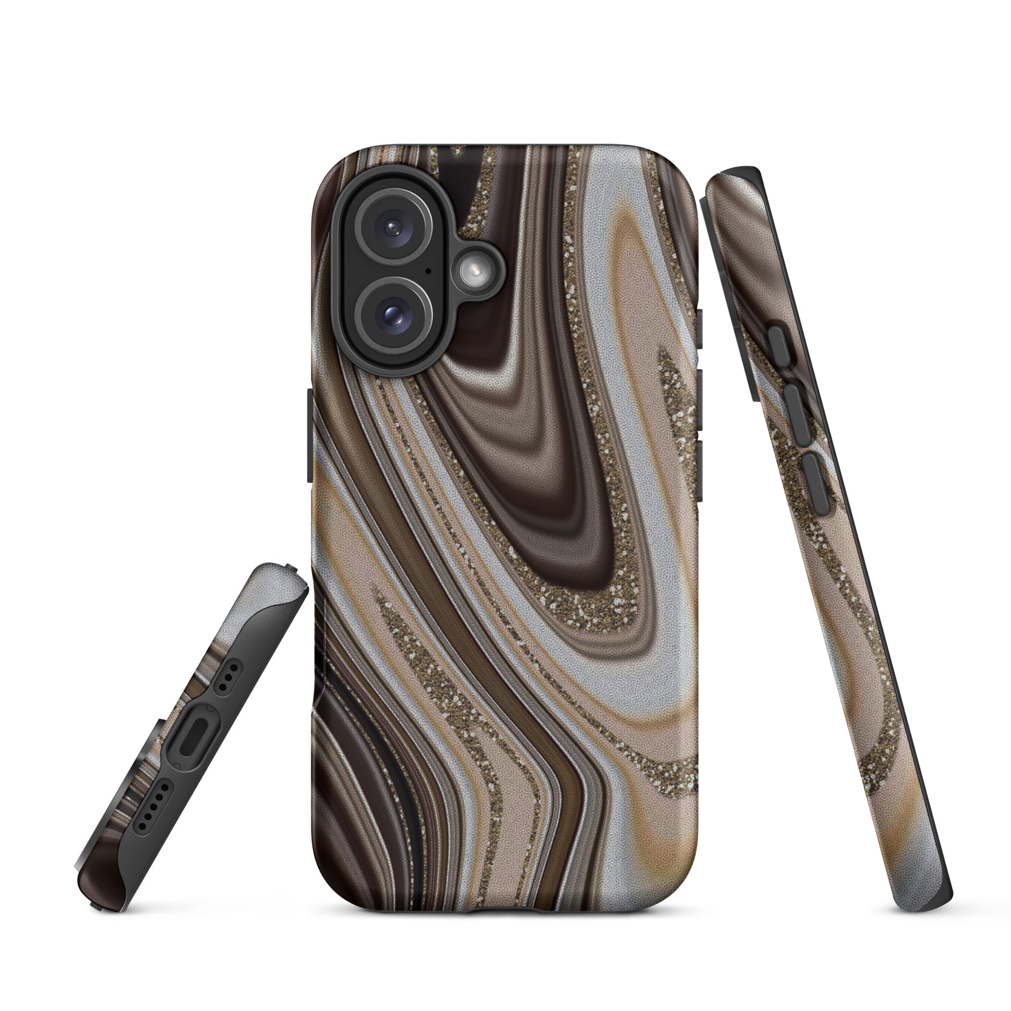 Tough Case for iPhone® Abstract leather