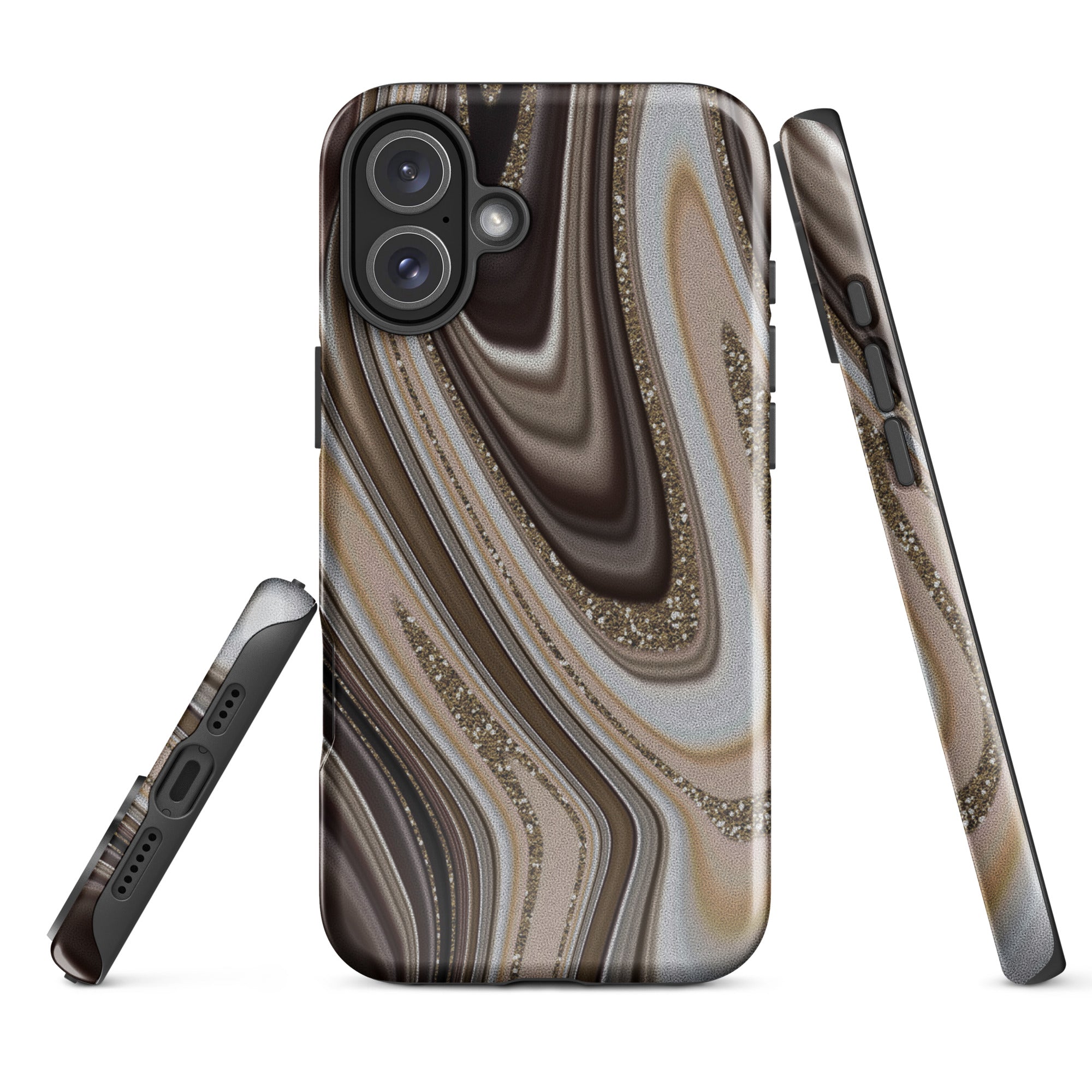 Tough Case for iPhone® Abstract leather