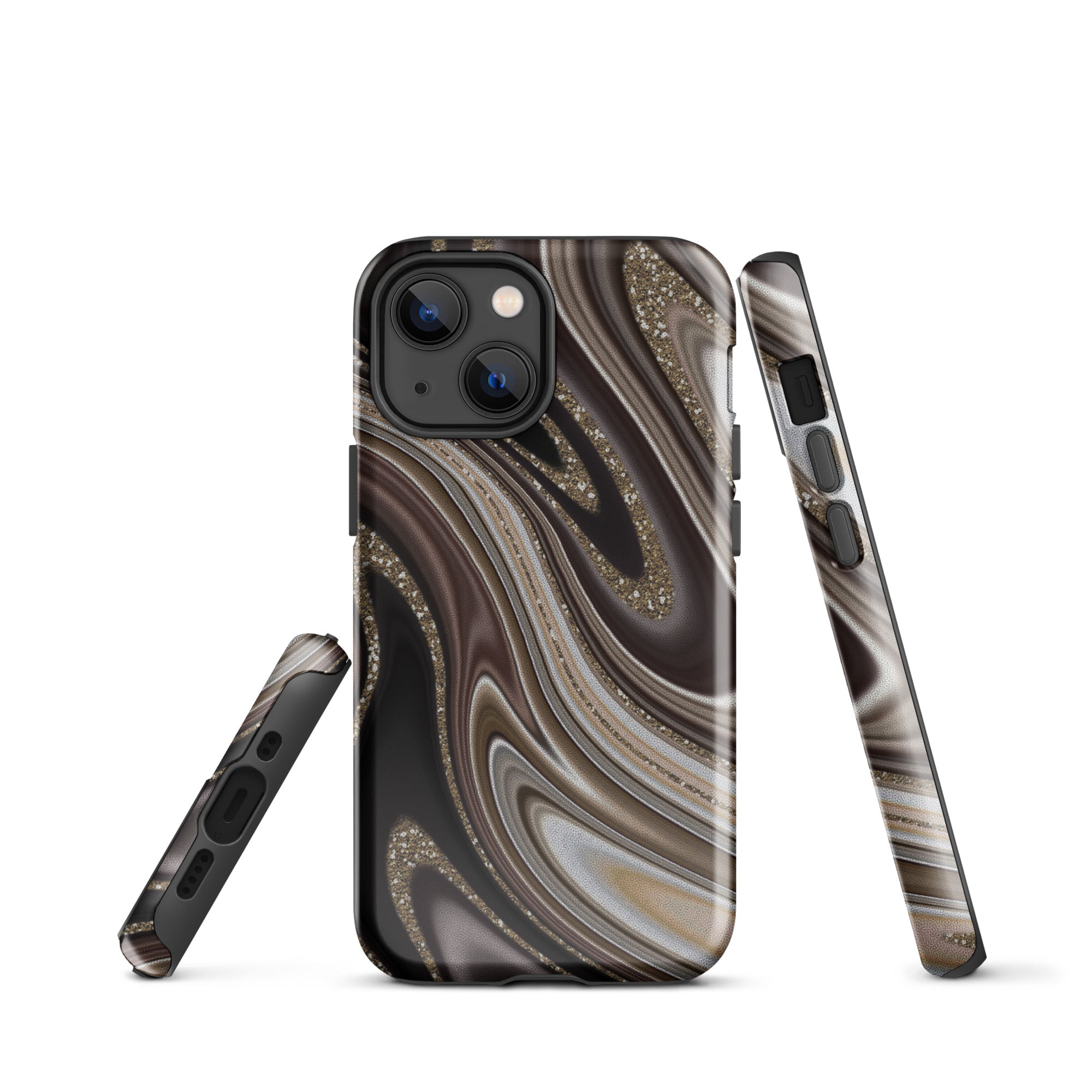 Tough Case for iPhone® Abstract leather
