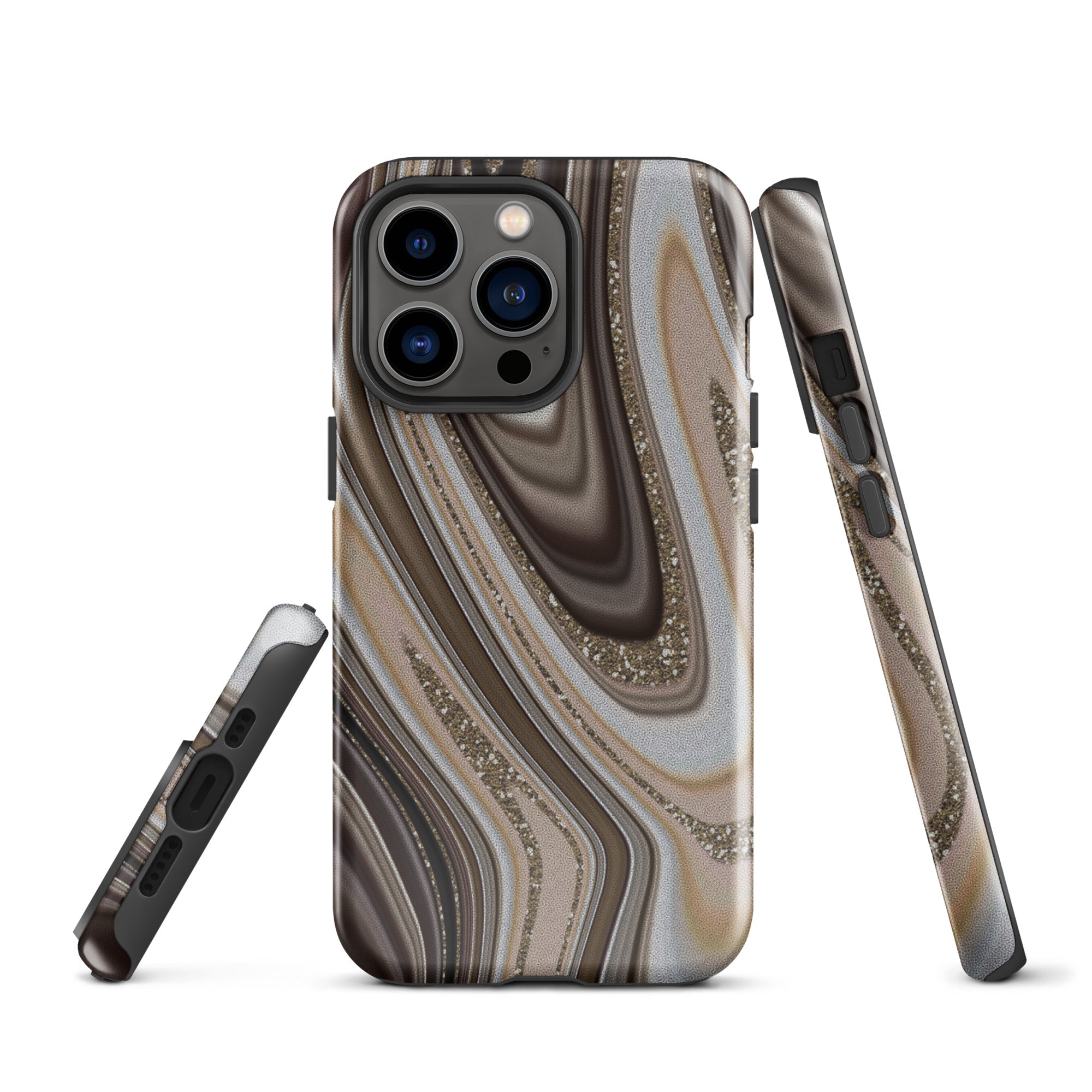 Tough Case for iPhone® Abstract leather