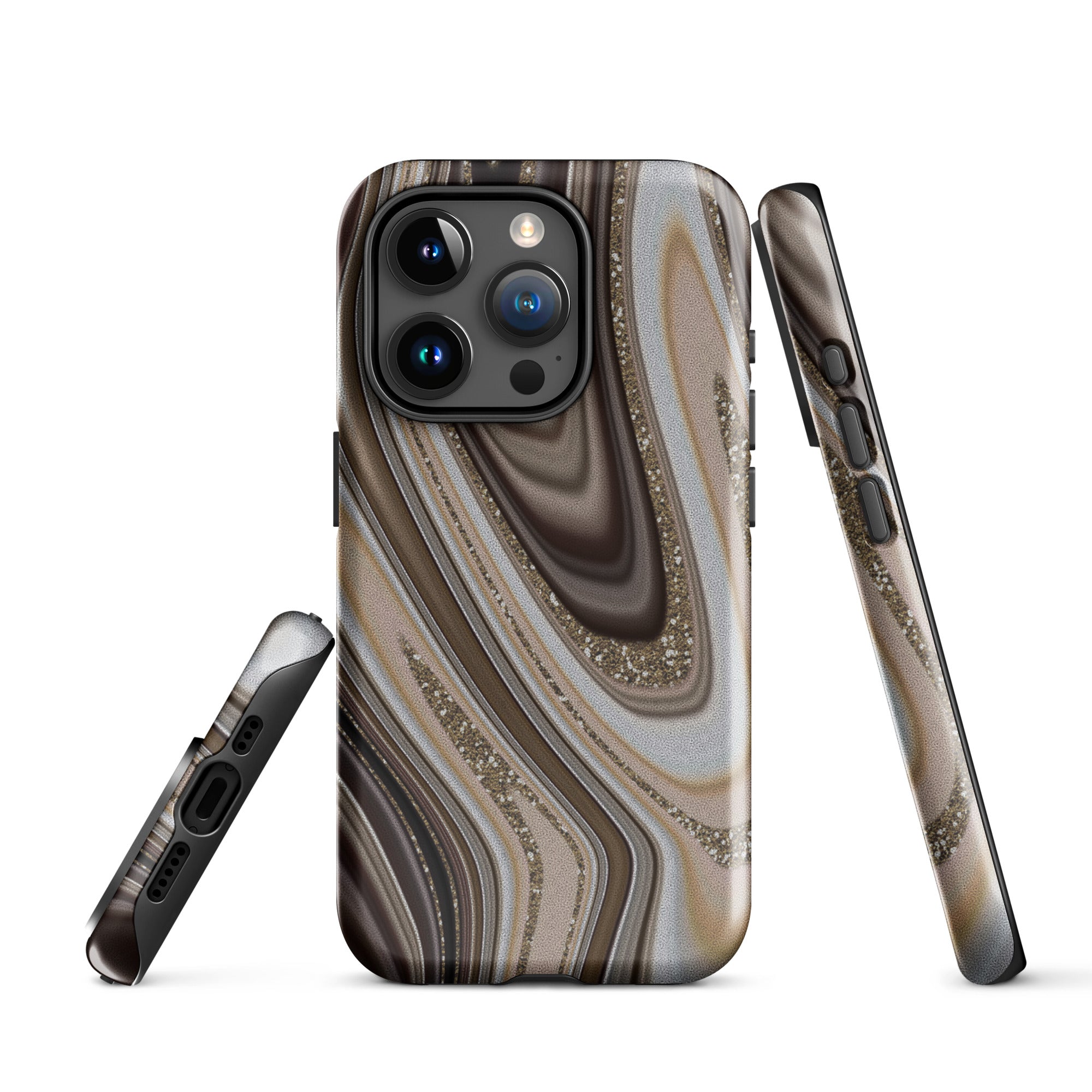 Tough Case for iPhone® Abstract leather