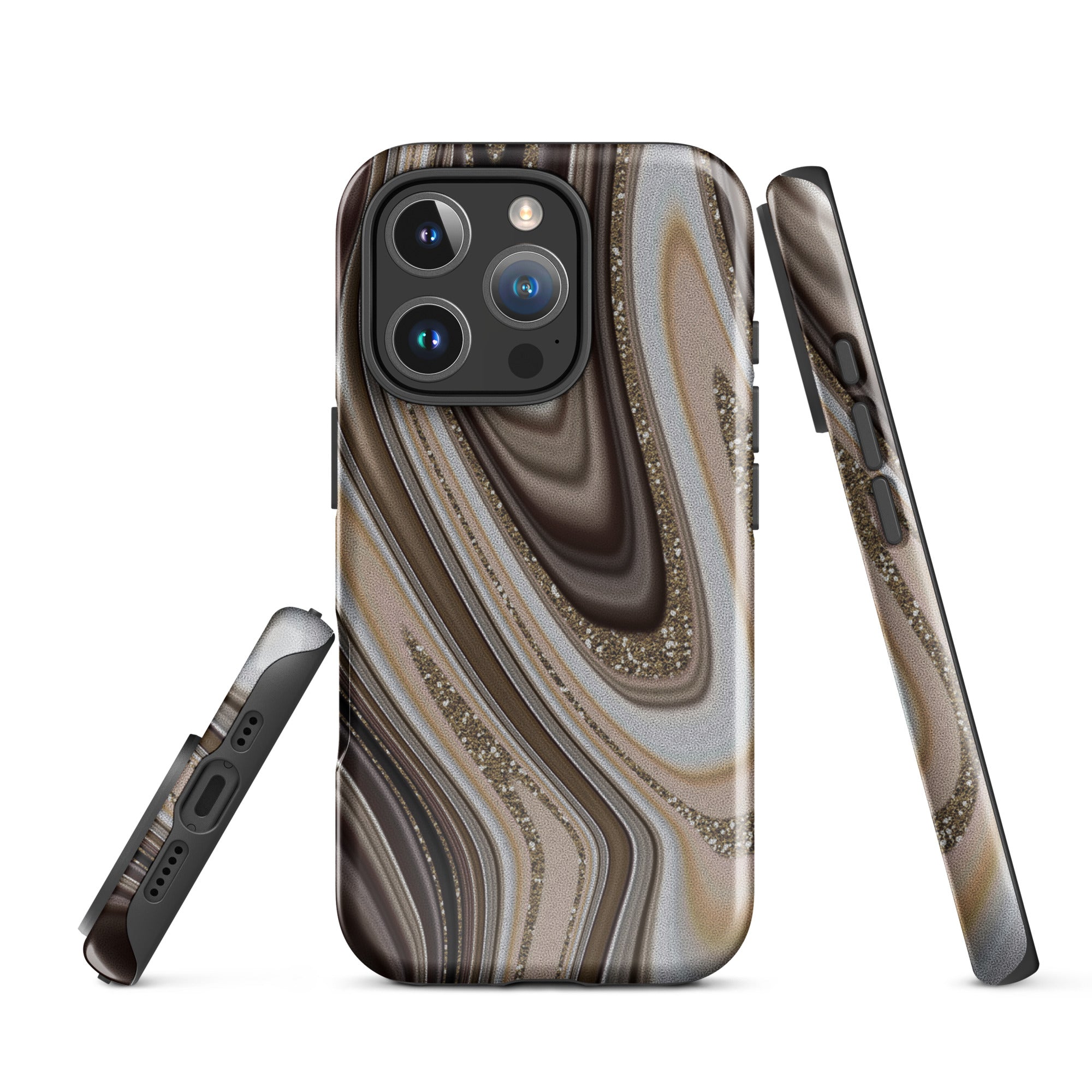 Tough Case for iPhone® Abstract leather