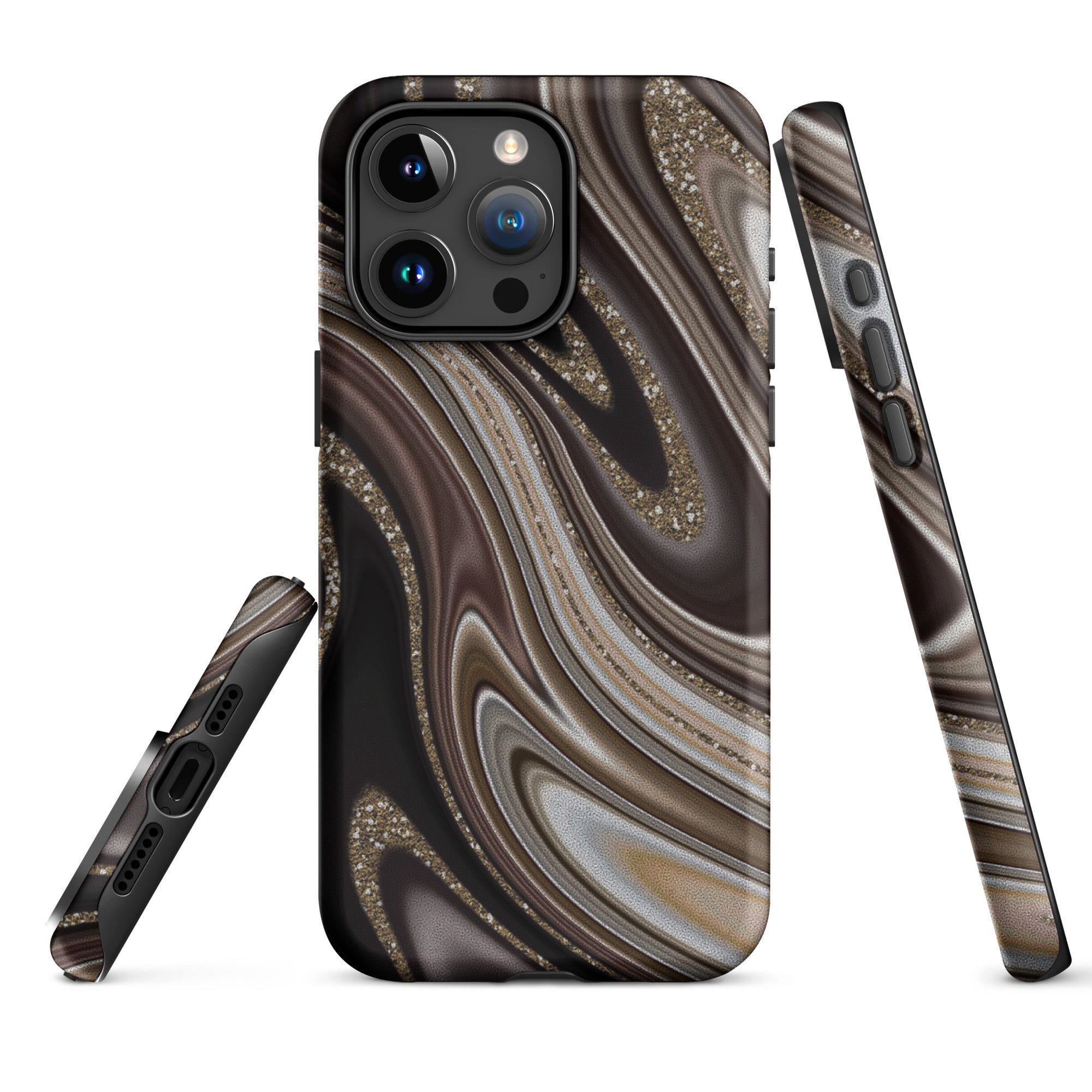 Tough Case for iPhone® Abstract leather