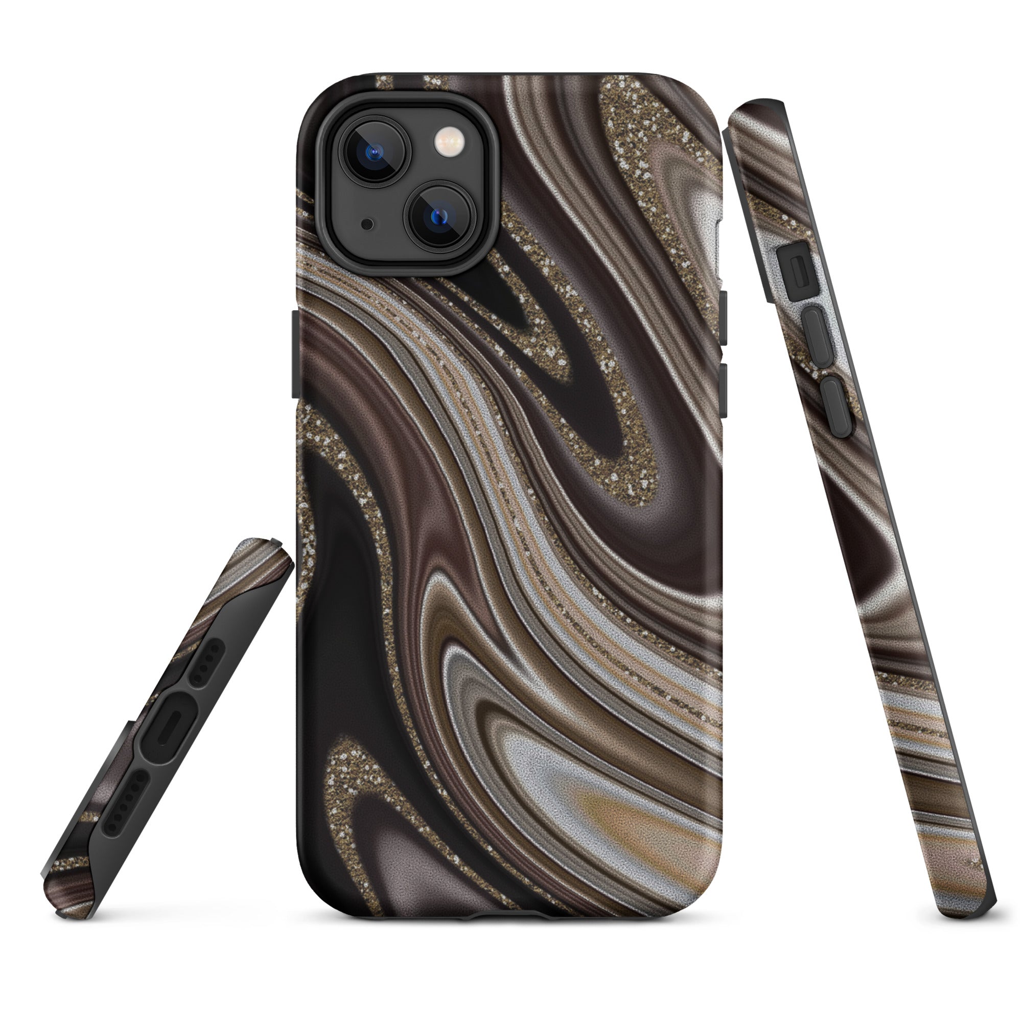 Tough Case for iPhone® Abstract leather