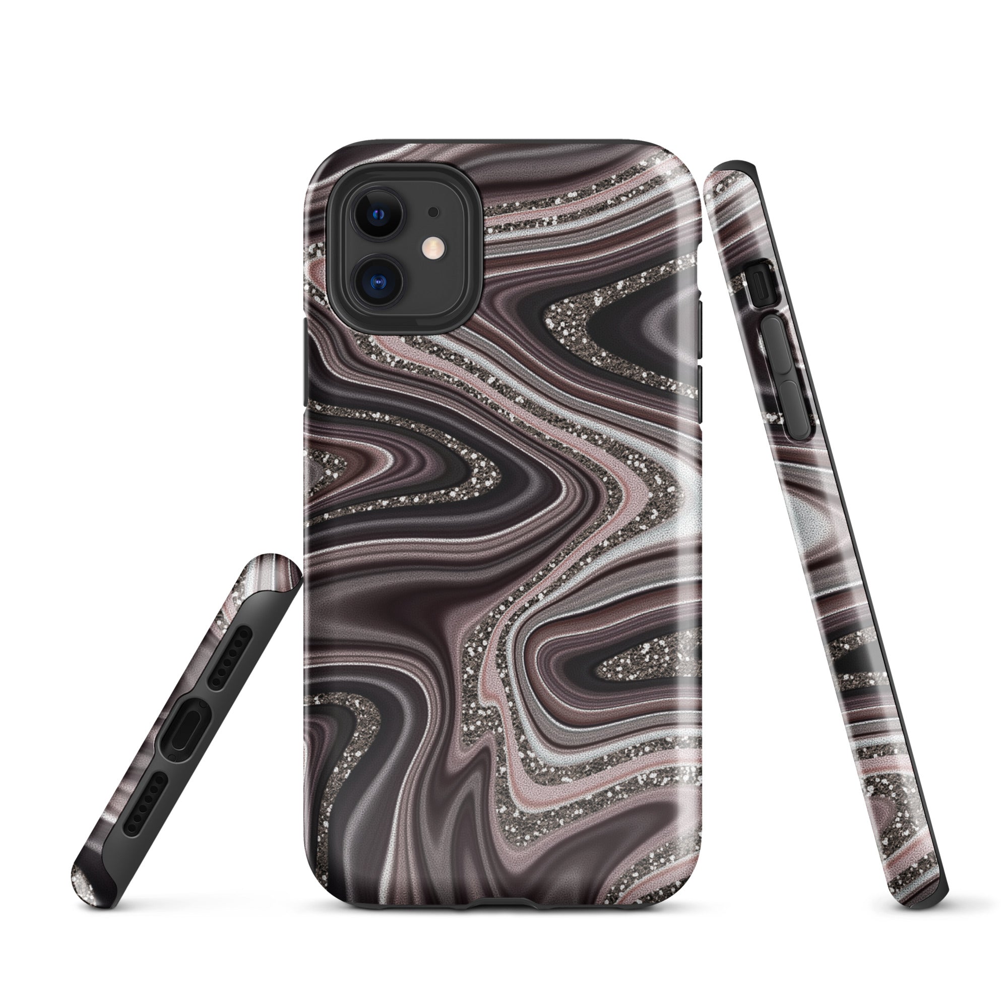 Tough Case for iPhone® Abstract Leather