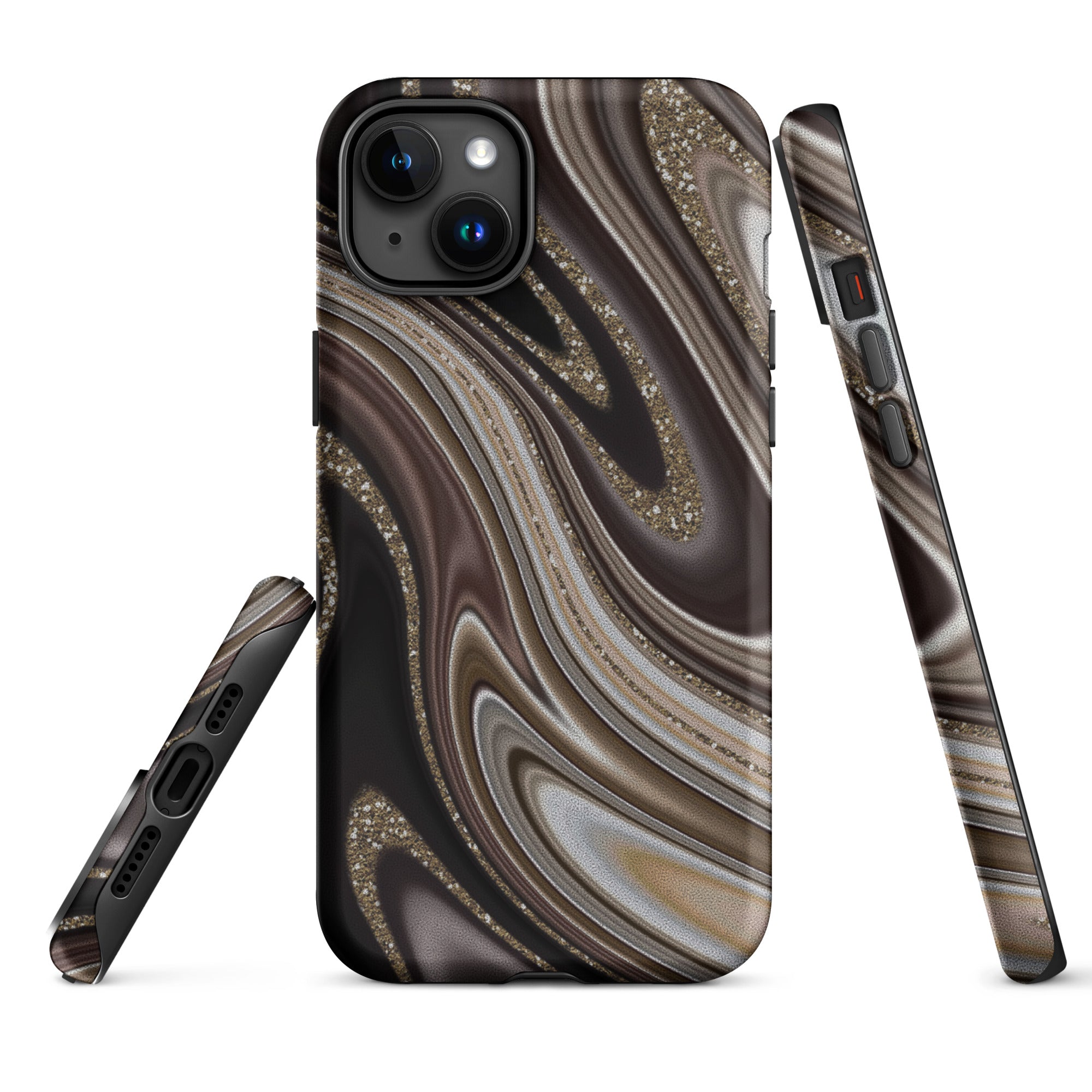 Tough Case for iPhone® Abstract leather