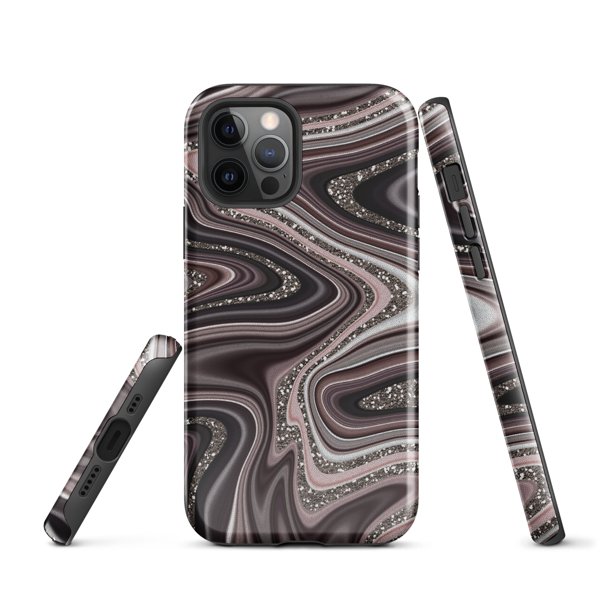 Tough Case for iPhone® Abstract Leather