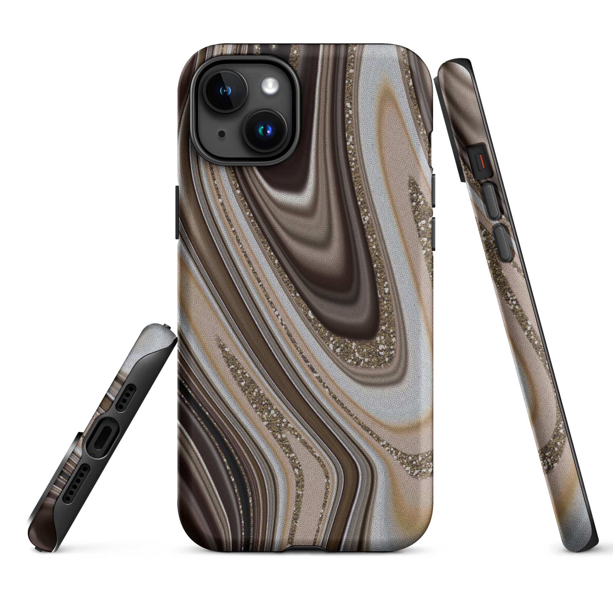 Tough Case for iPhone® Abstract leather