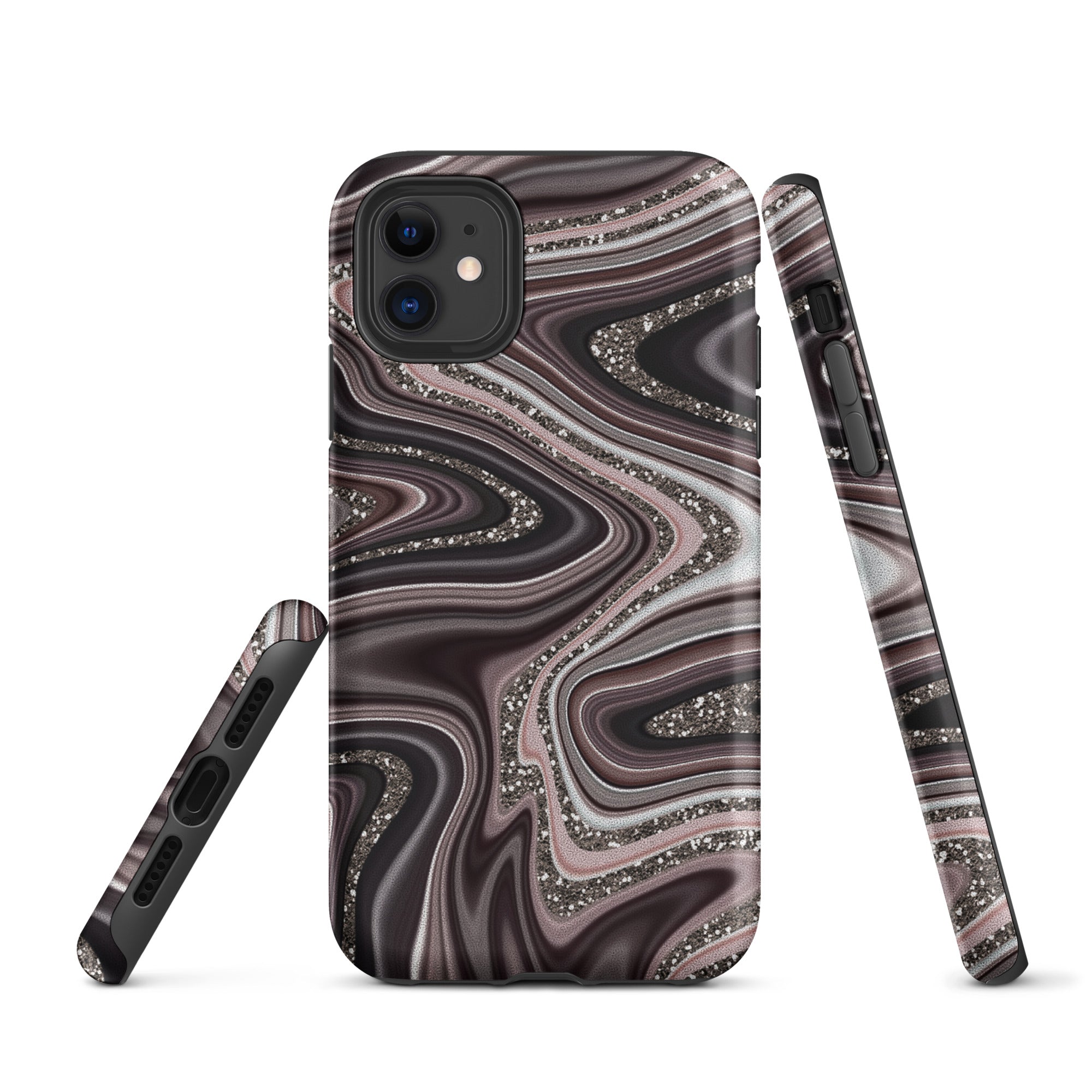 Tough Case for iPhone® Abstract Leather