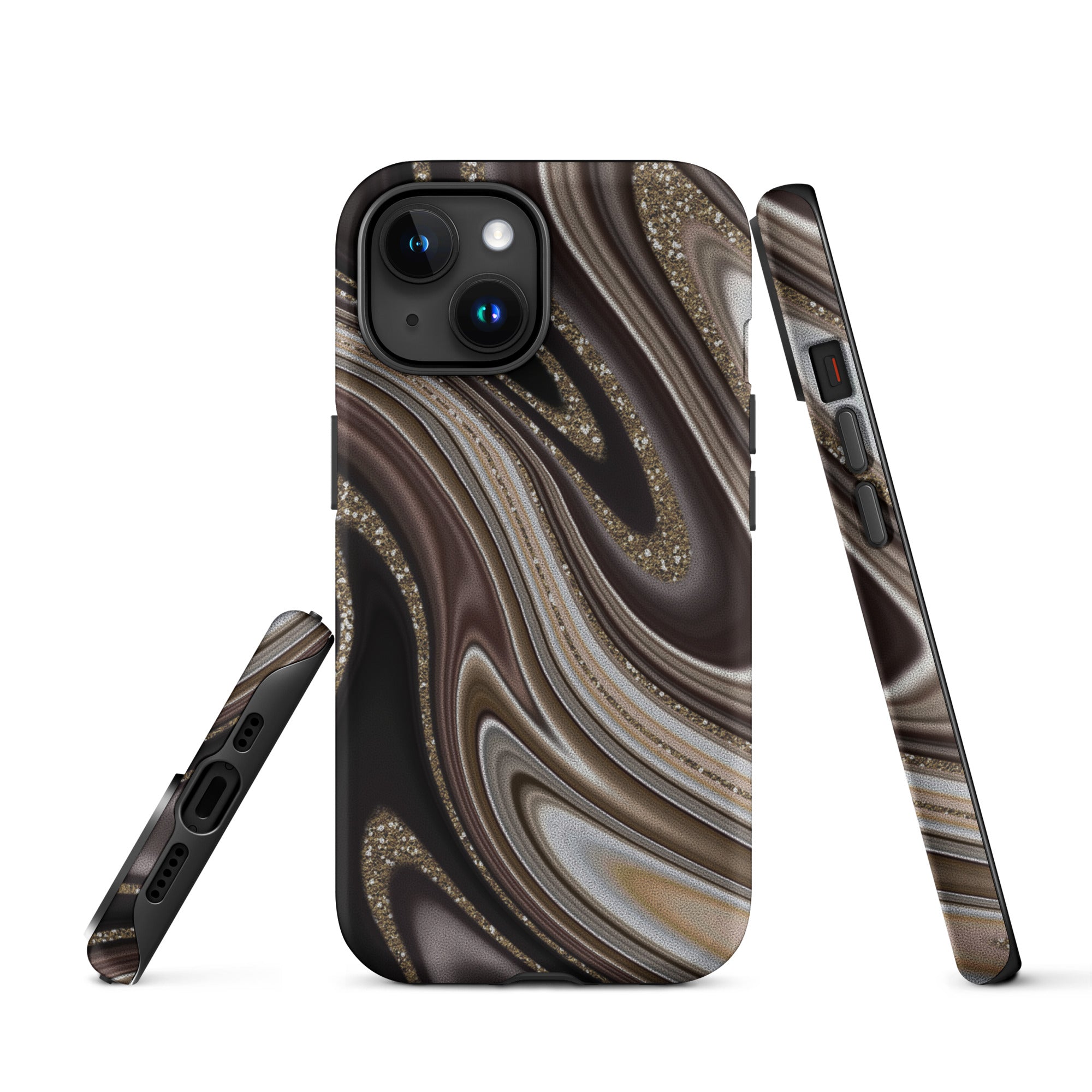 Tough Case for iPhone® Abstract leather