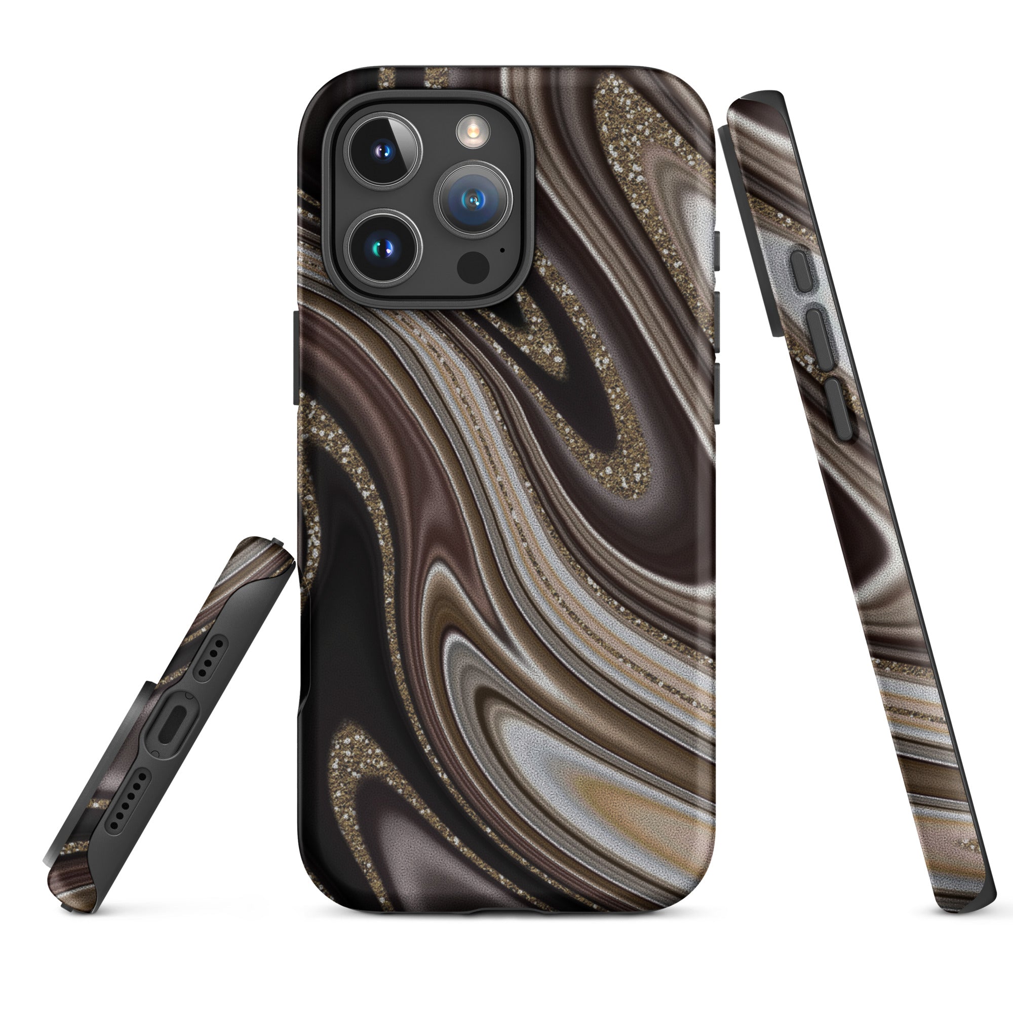 Tough Case for iPhone® Abstract leather