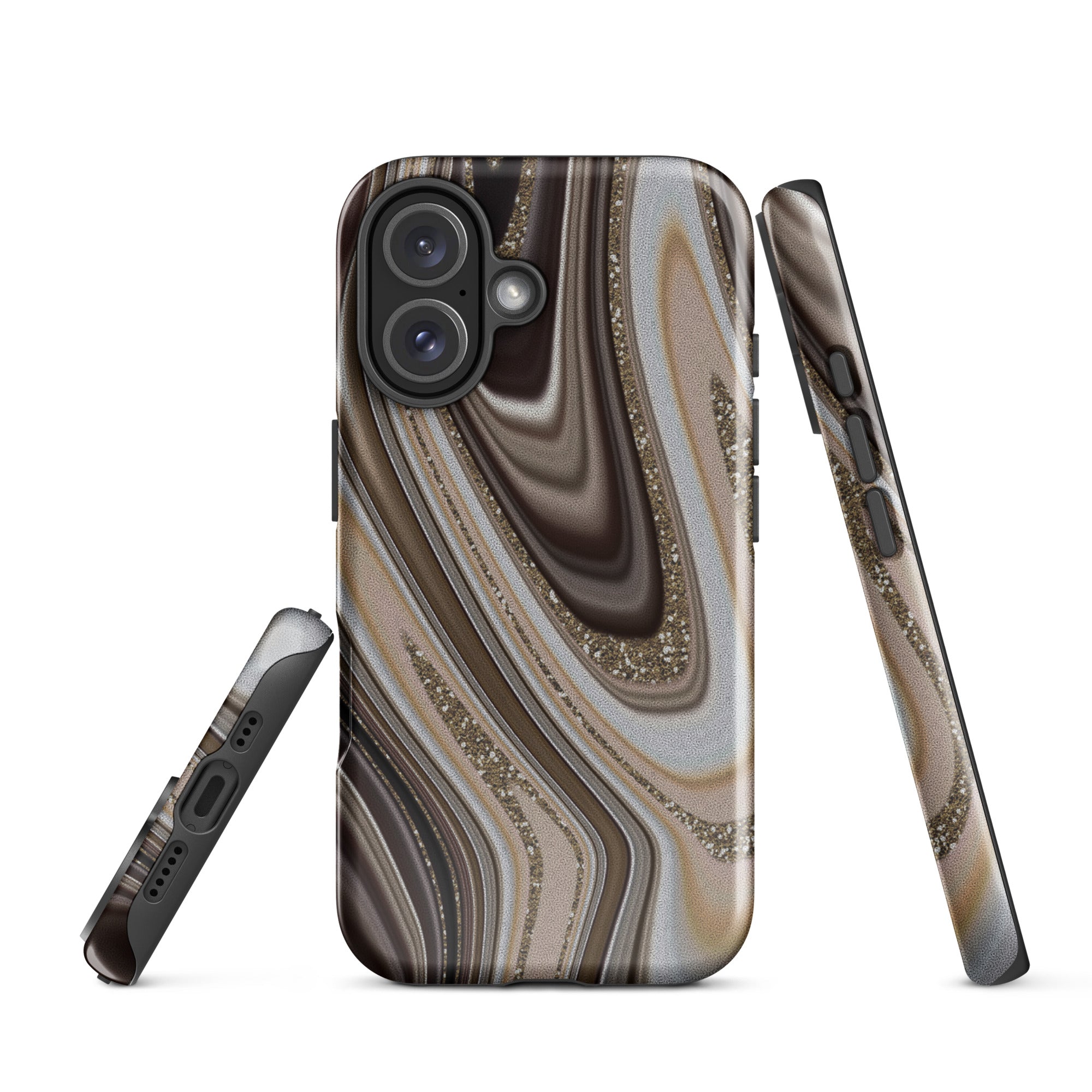 Tough Case for iPhone® Abstract leather