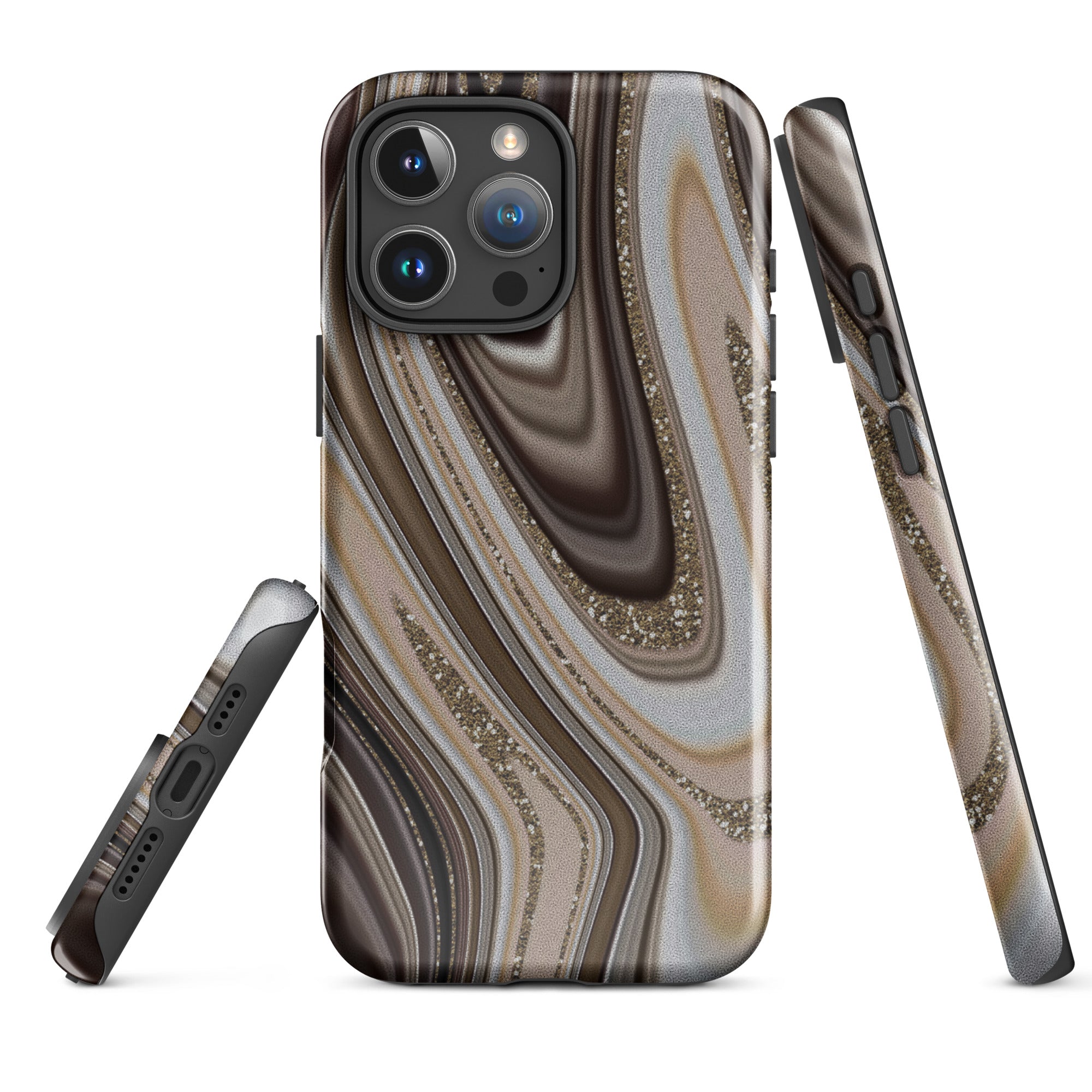 Tough Case for iPhone® Abstract leather