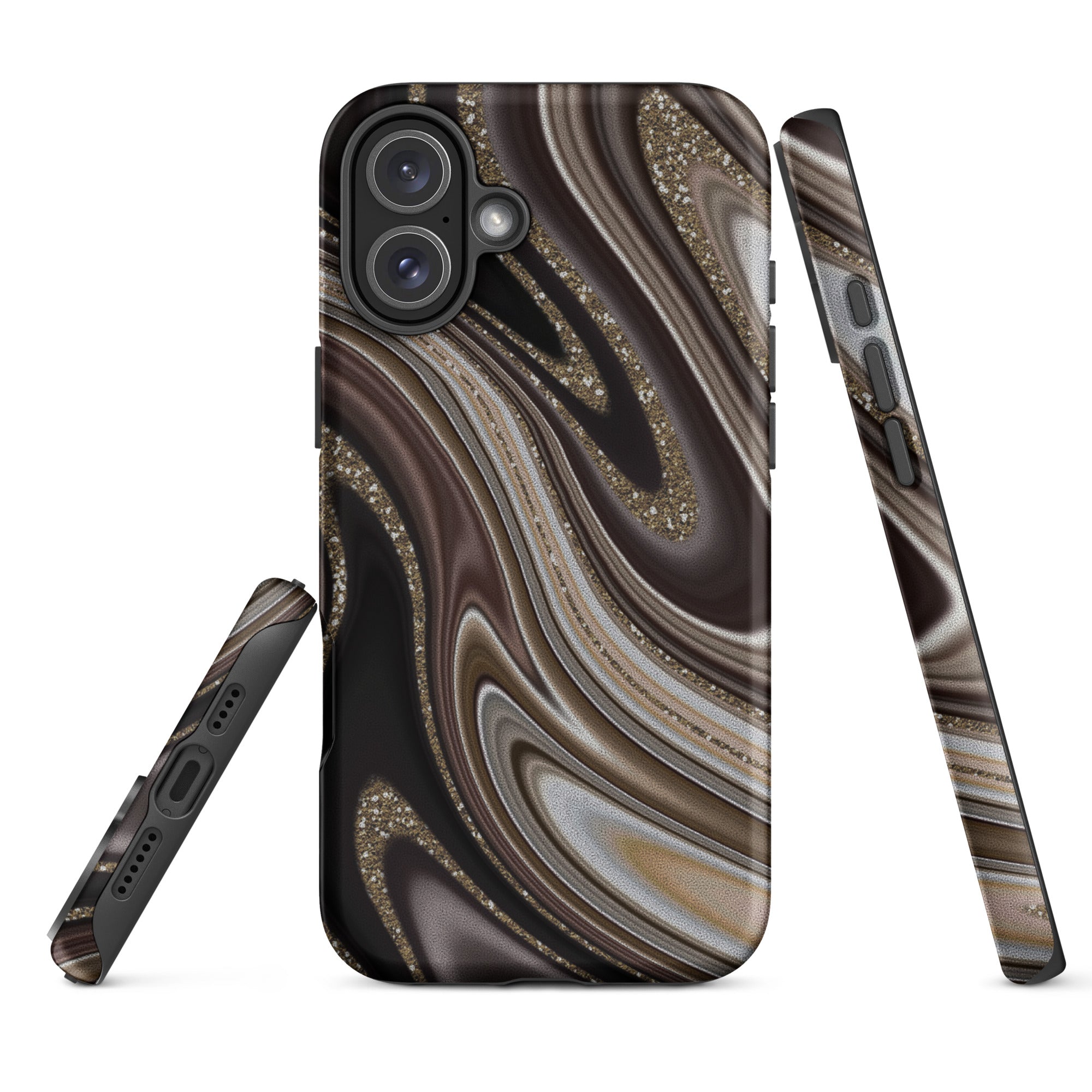 Tough Case for iPhone® Abstract leather