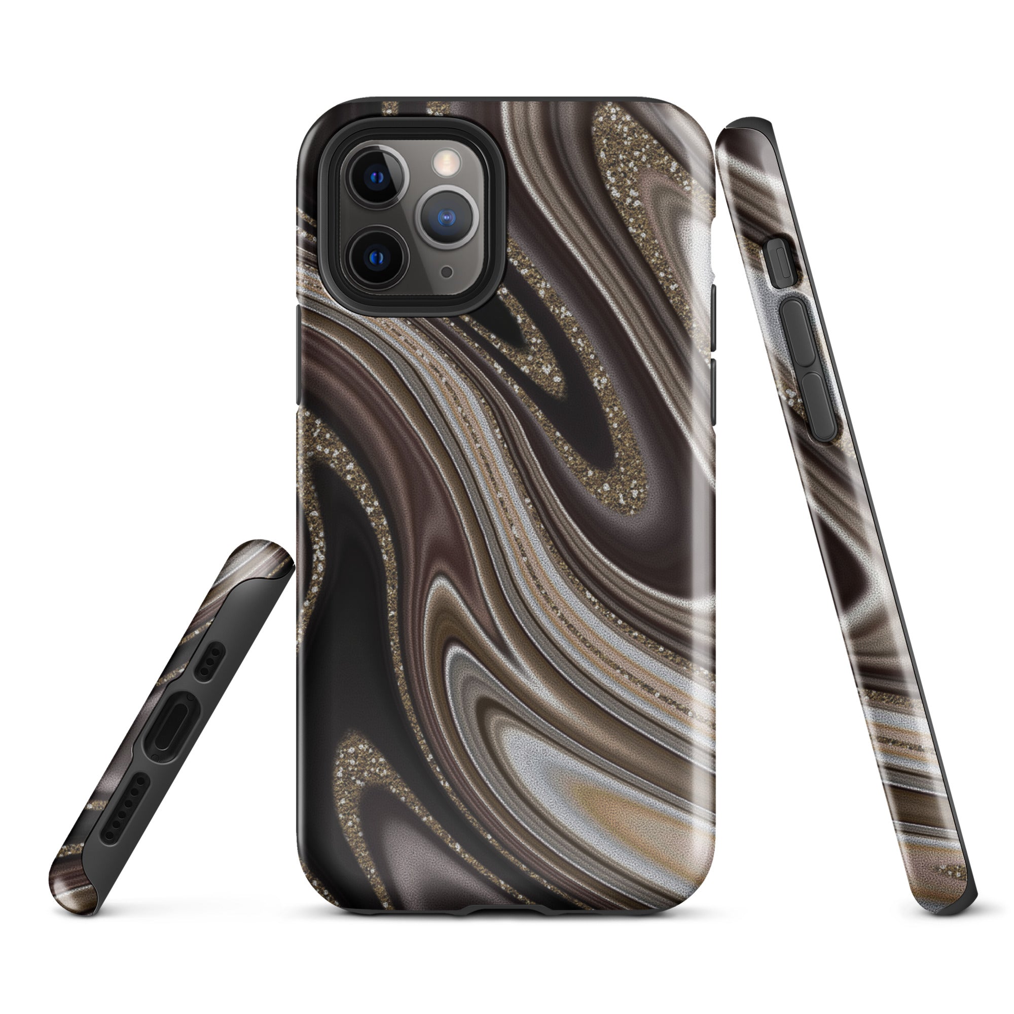 Tough Case for iPhone® Abstract leather